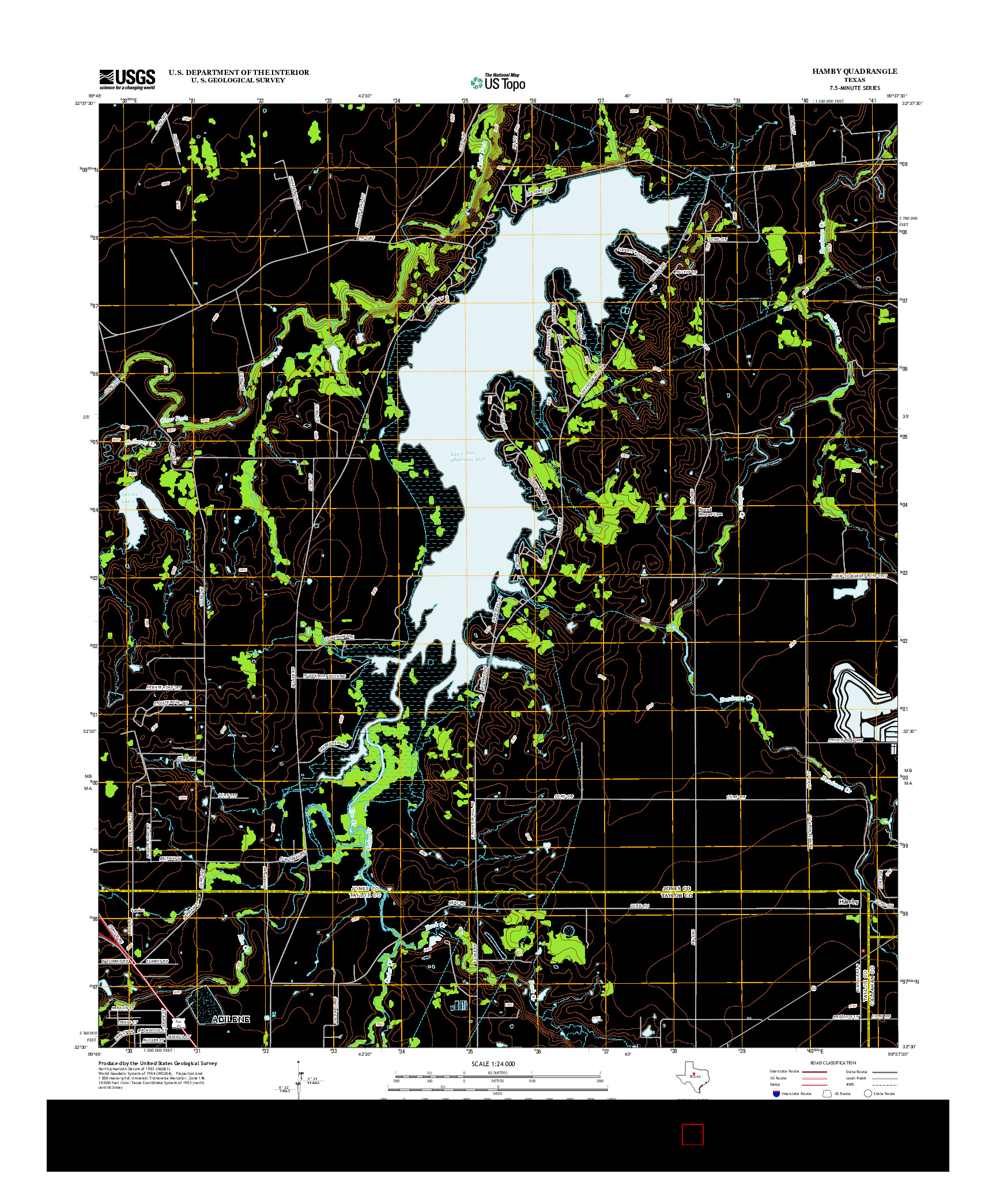 USGS US TOPO 7.5-MINUTE MAP FOR HAMBY, TX 2012