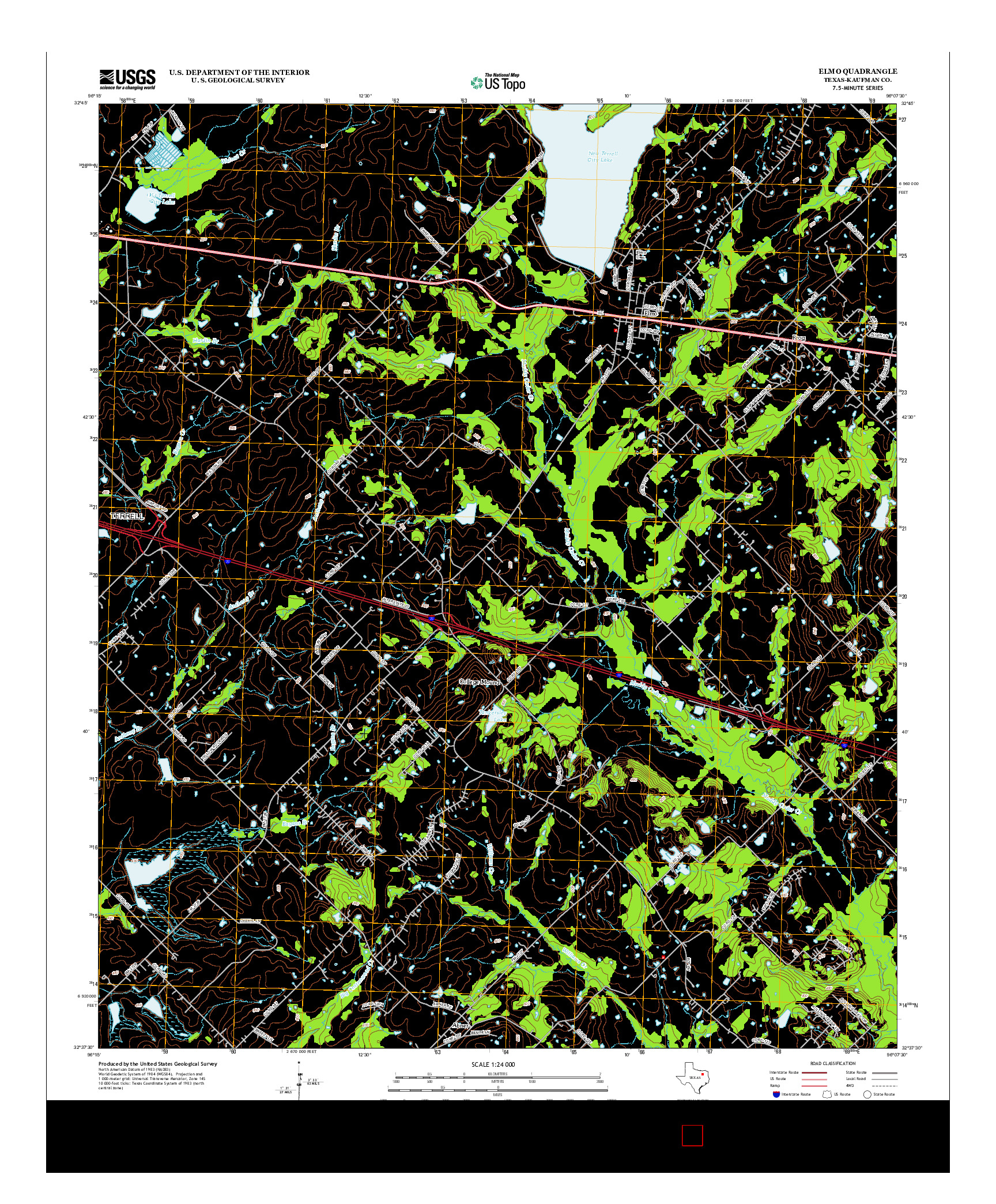 USGS US TOPO 7.5-MINUTE MAP FOR ELMO, TX 2012