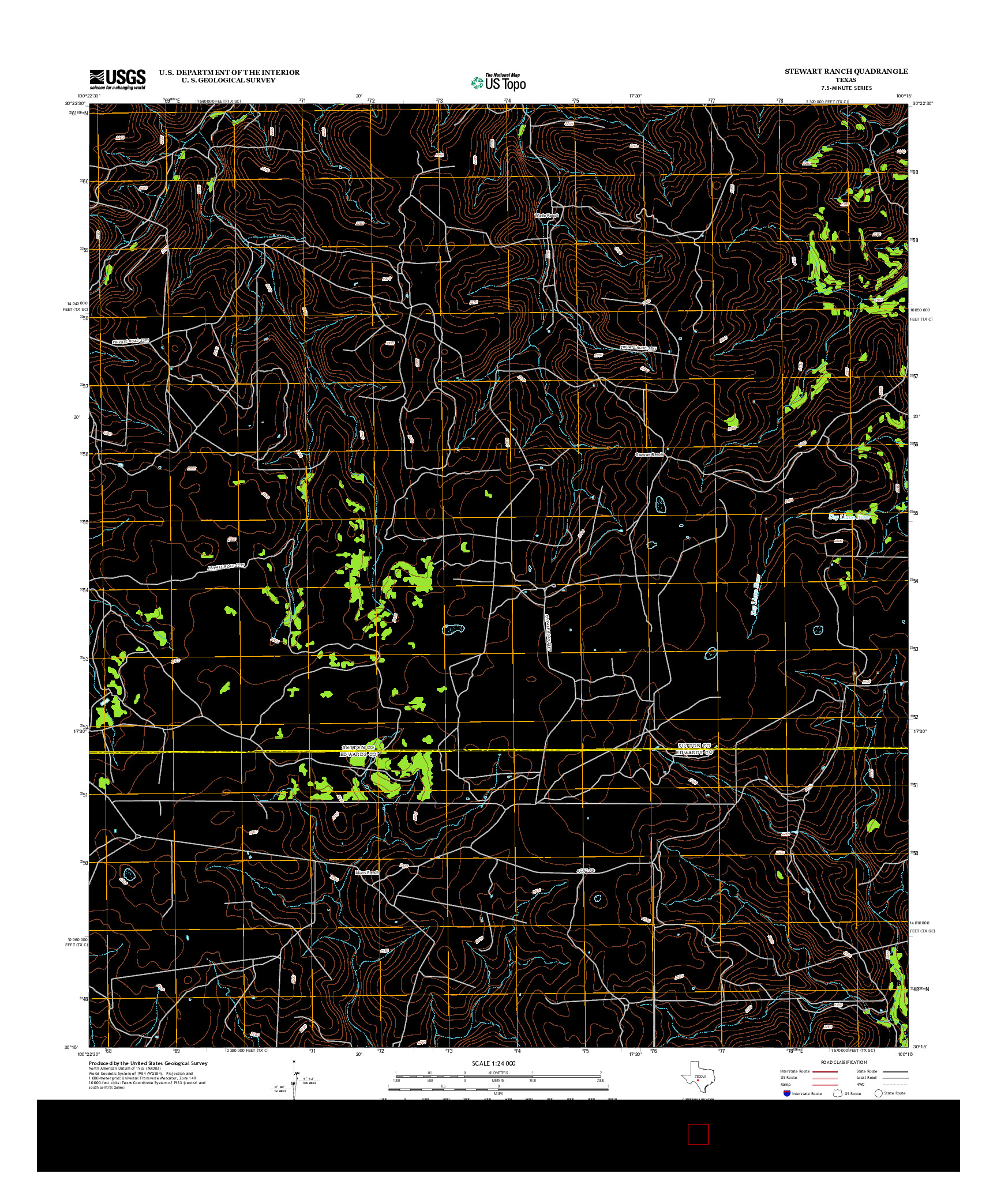 USGS US TOPO 7.5-MINUTE MAP FOR STEWART RANCH, TX 2012