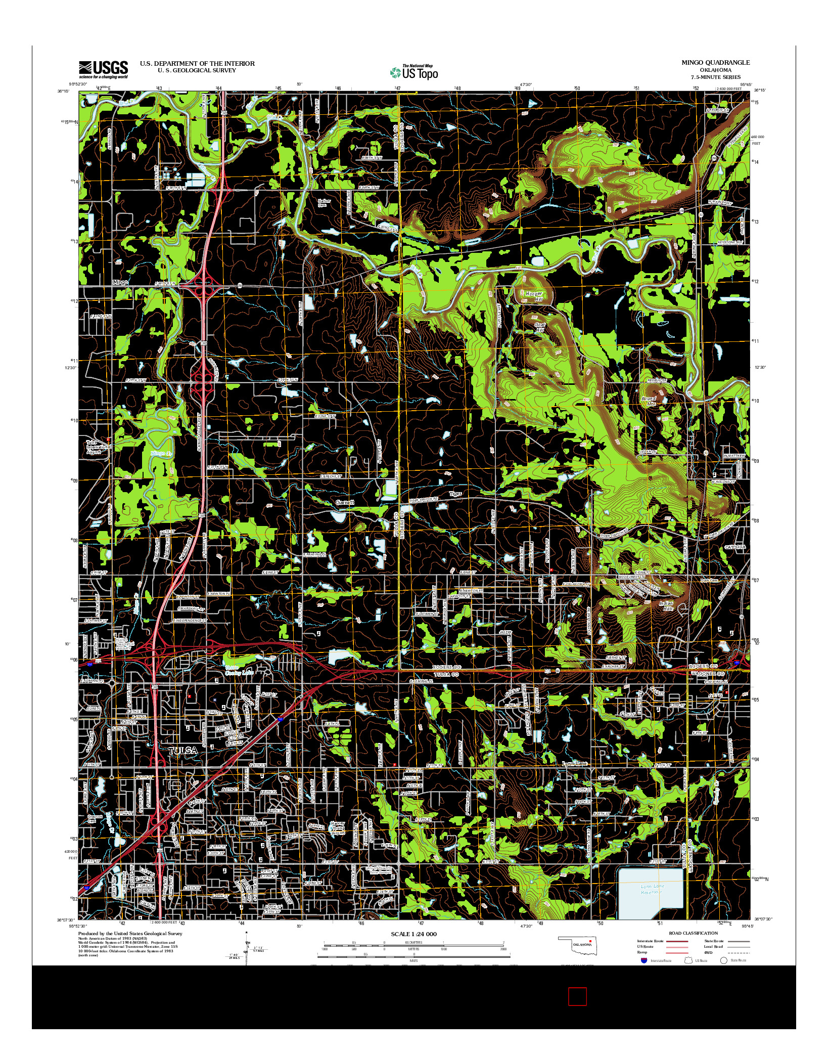USGS US TOPO 7.5-MINUTE MAP FOR MINGO, OK 2012