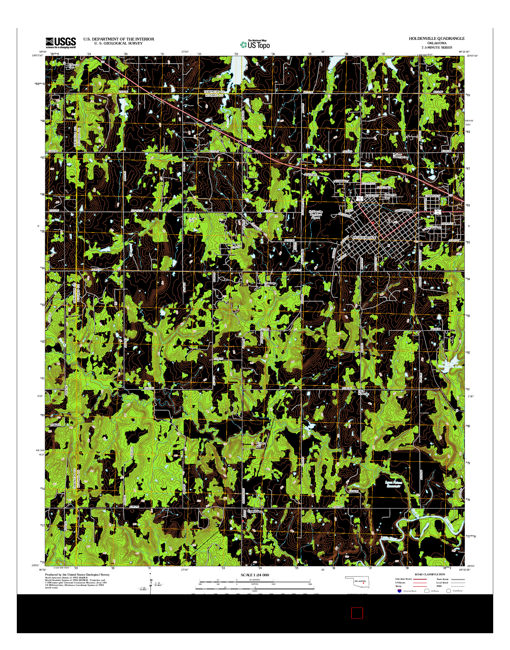 USGS US TOPO 7.5-MINUTE MAP FOR HOLDENVILLE, OK 2012