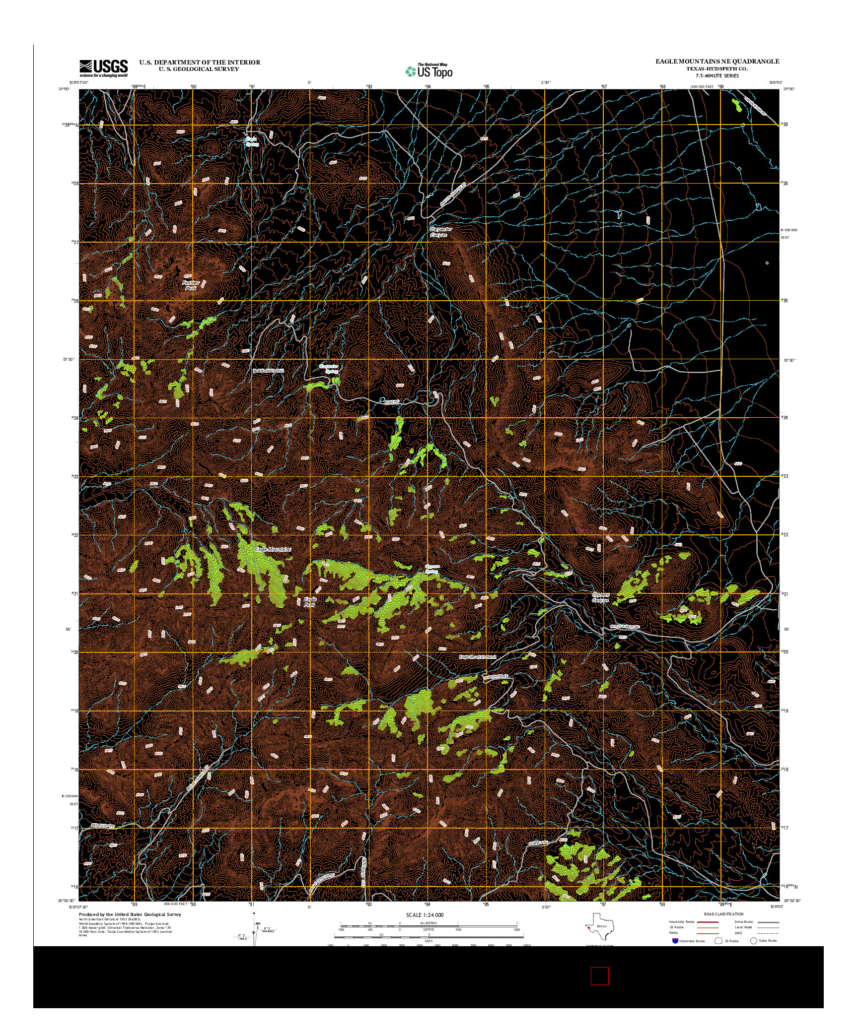 USGS US TOPO 7.5-MINUTE MAP FOR EAGLE MOUNTAINS NE, TX 2012