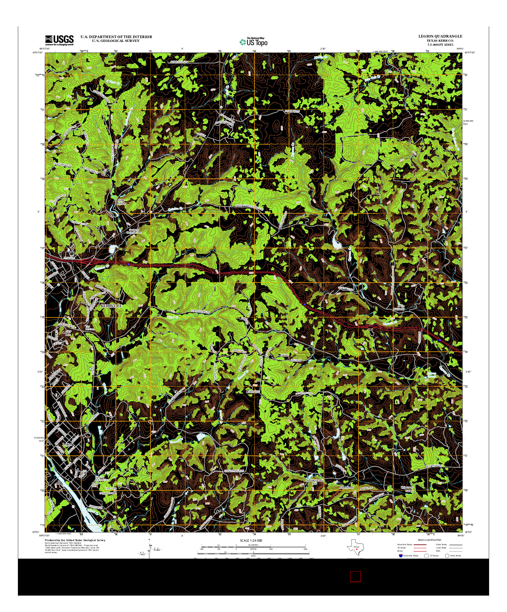 USGS US TOPO 7.5-MINUTE MAP FOR LEGION, TX 2012