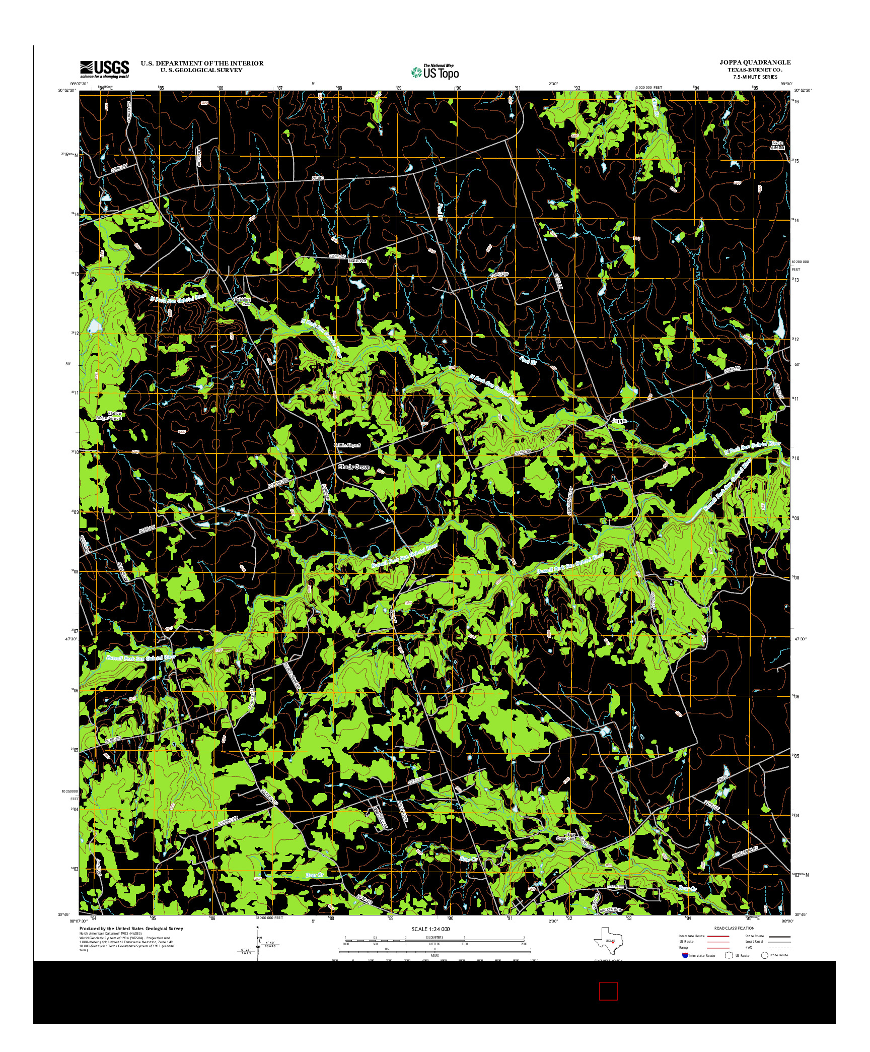 USGS US TOPO 7.5-MINUTE MAP FOR JOPPA, TX 2012