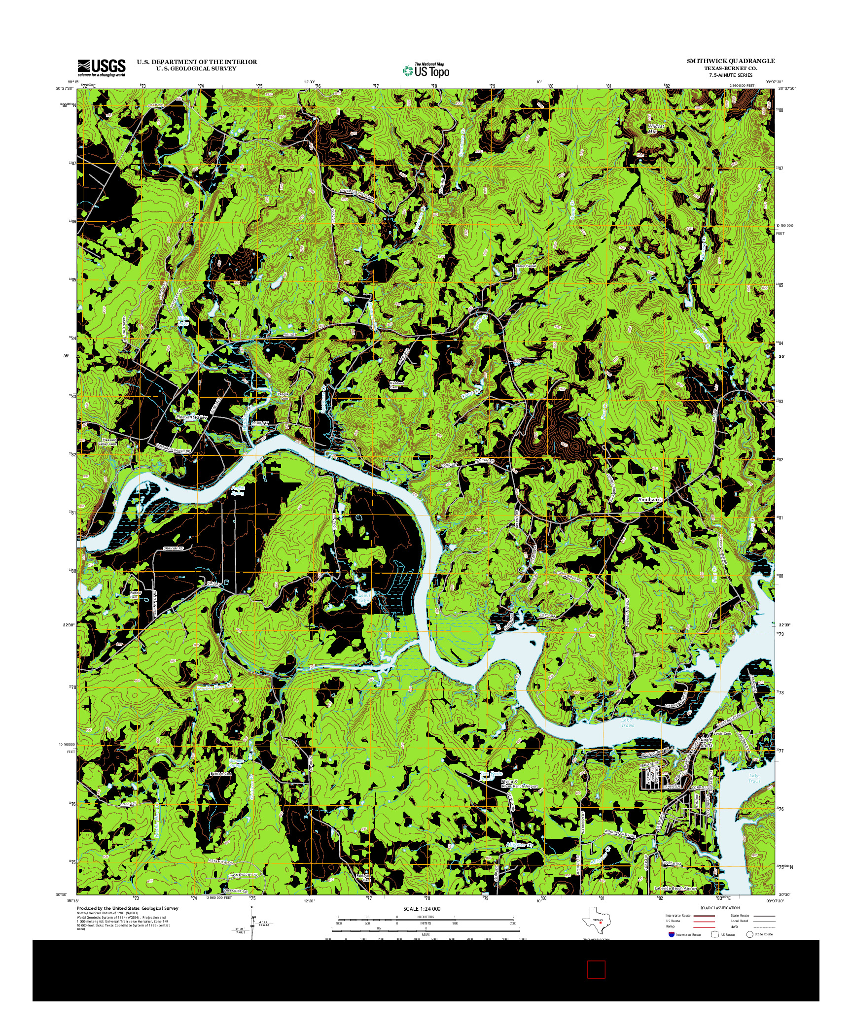USGS US TOPO 7.5-MINUTE MAP FOR SMITHWICK, TX 2012