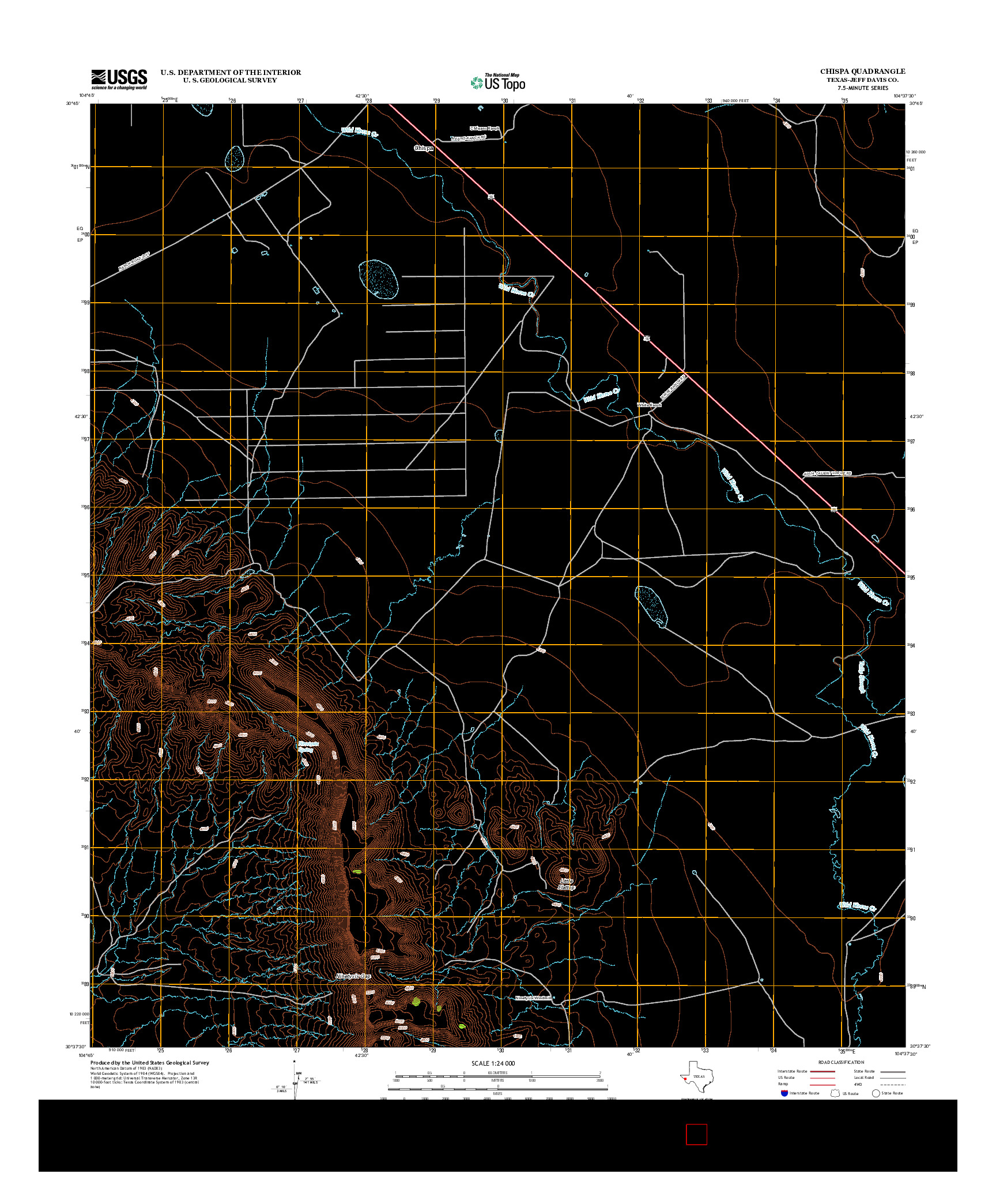 USGS US TOPO 7.5-MINUTE MAP FOR CHISPA, TX 2012