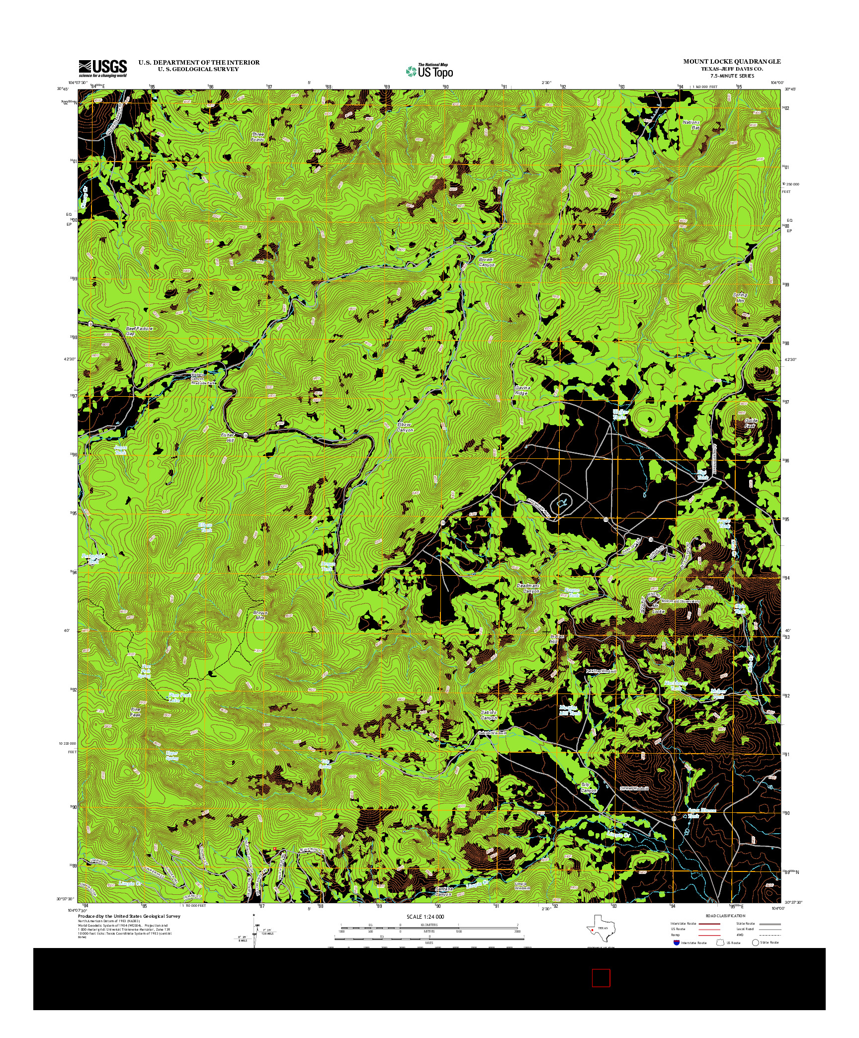 USGS US TOPO 7.5-MINUTE MAP FOR MOUNT LOCKE, TX 2012