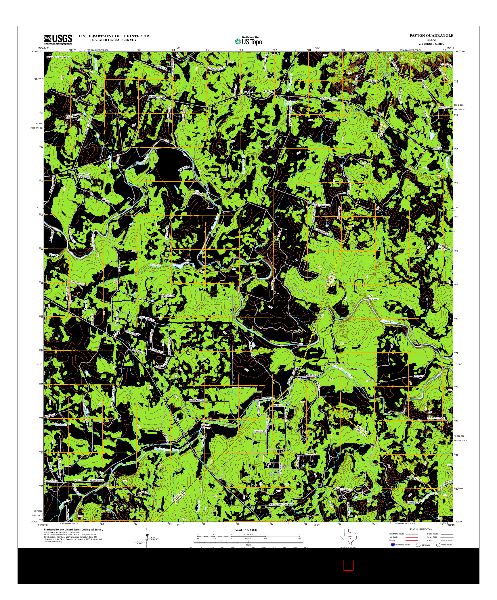 USGS US TOPO 7.5-MINUTE MAP FOR PAYTON, TX 2012