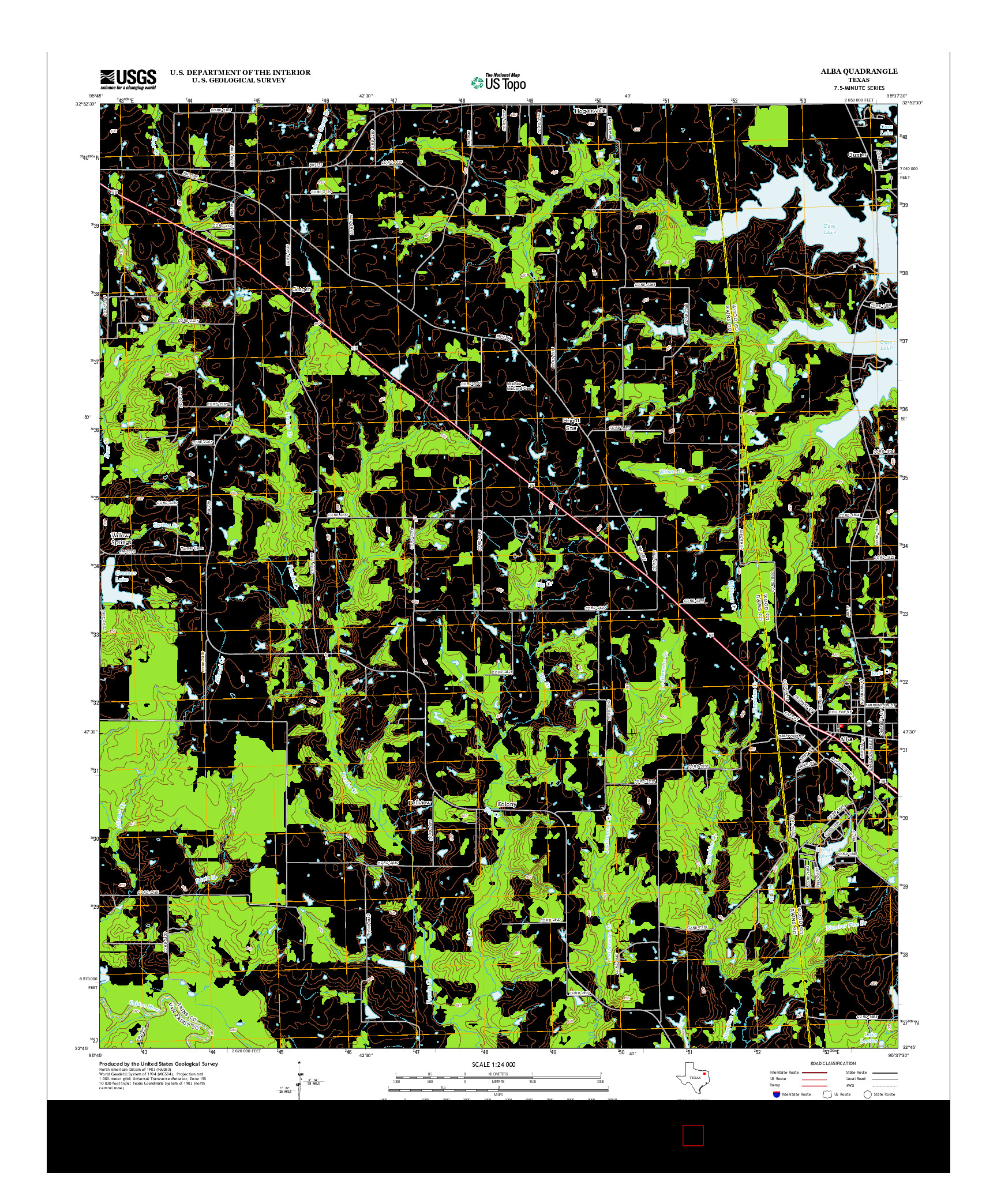 USGS US TOPO 7.5-MINUTE MAP FOR ALBA, TX 2012