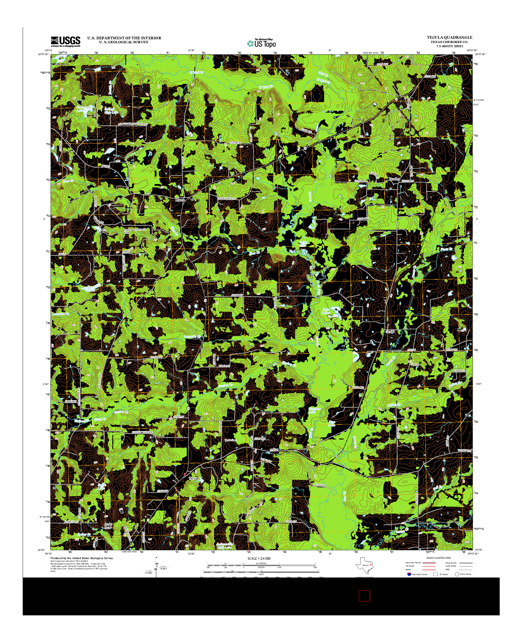 USGS US TOPO 7.5-MINUTE MAP FOR TECULA, TX 2012