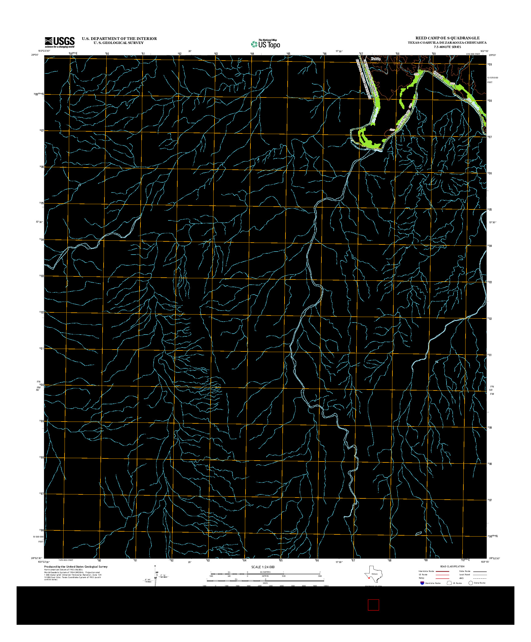 USGS US TOPO 7.5-MINUTE MAP FOR REED CAMP OE S, TX-COA-CHH 2012