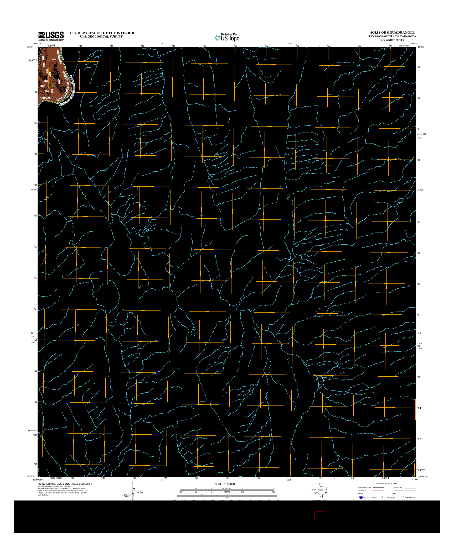 USGS US TOPO 7.5-MINUTE MAP FOR SOLIS OE S, TX-COA 2012
