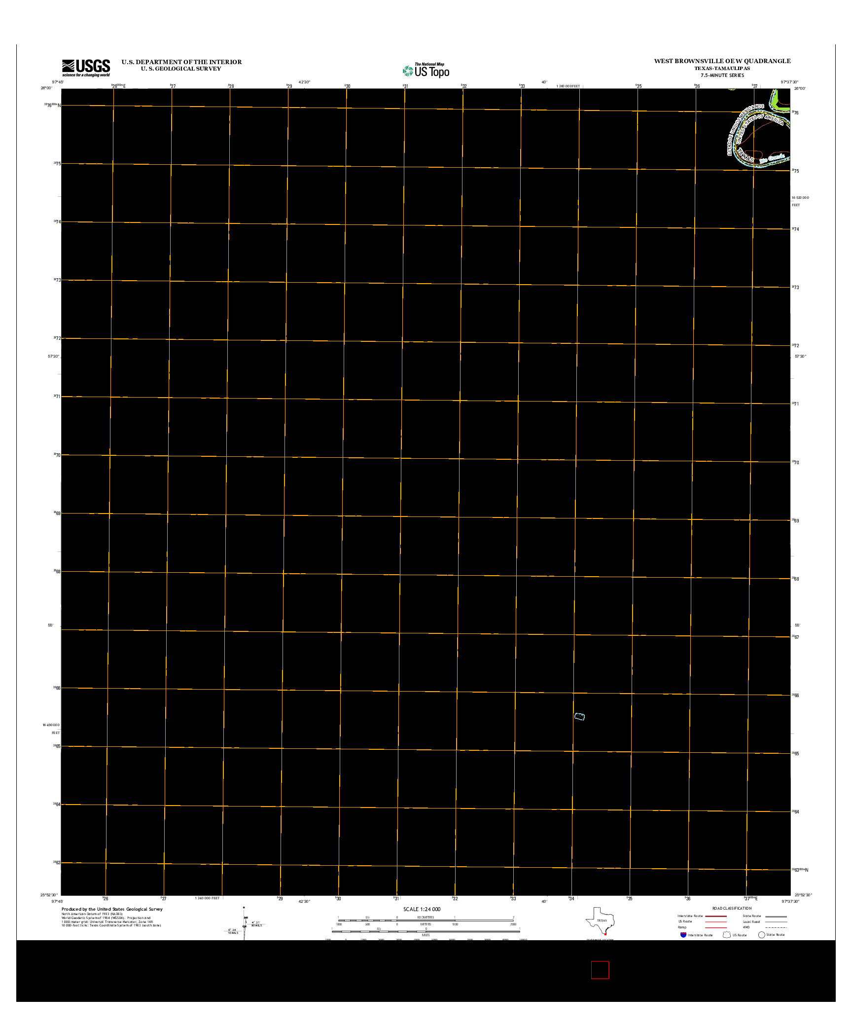 USGS US TOPO 7.5-MINUTE MAP FOR WEST BROWNSVILLE OE W, TX-TAM 2012