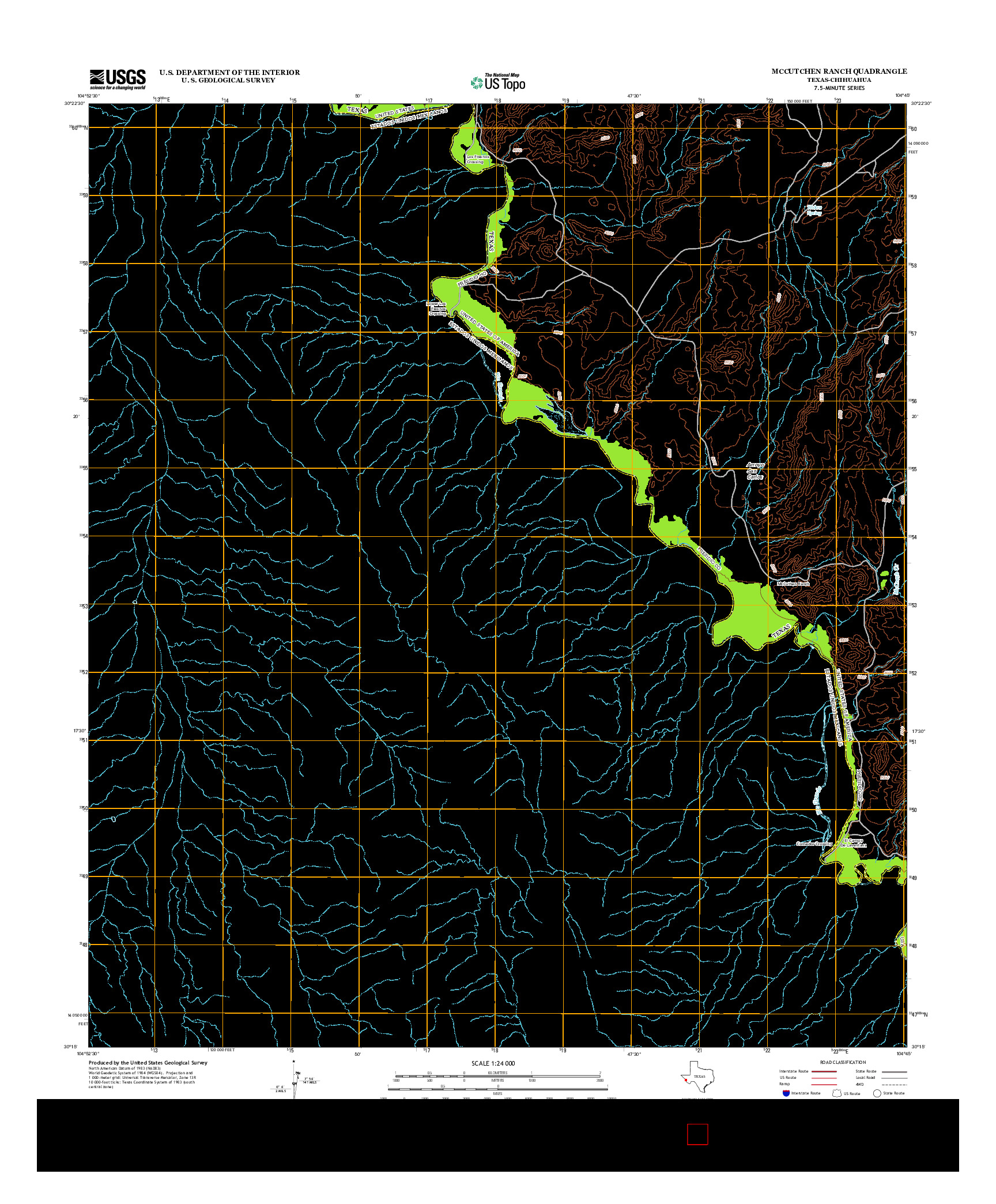 USGS US TOPO 7.5-MINUTE MAP FOR MCCUTCHEN RANCH, TX-CHH 2012