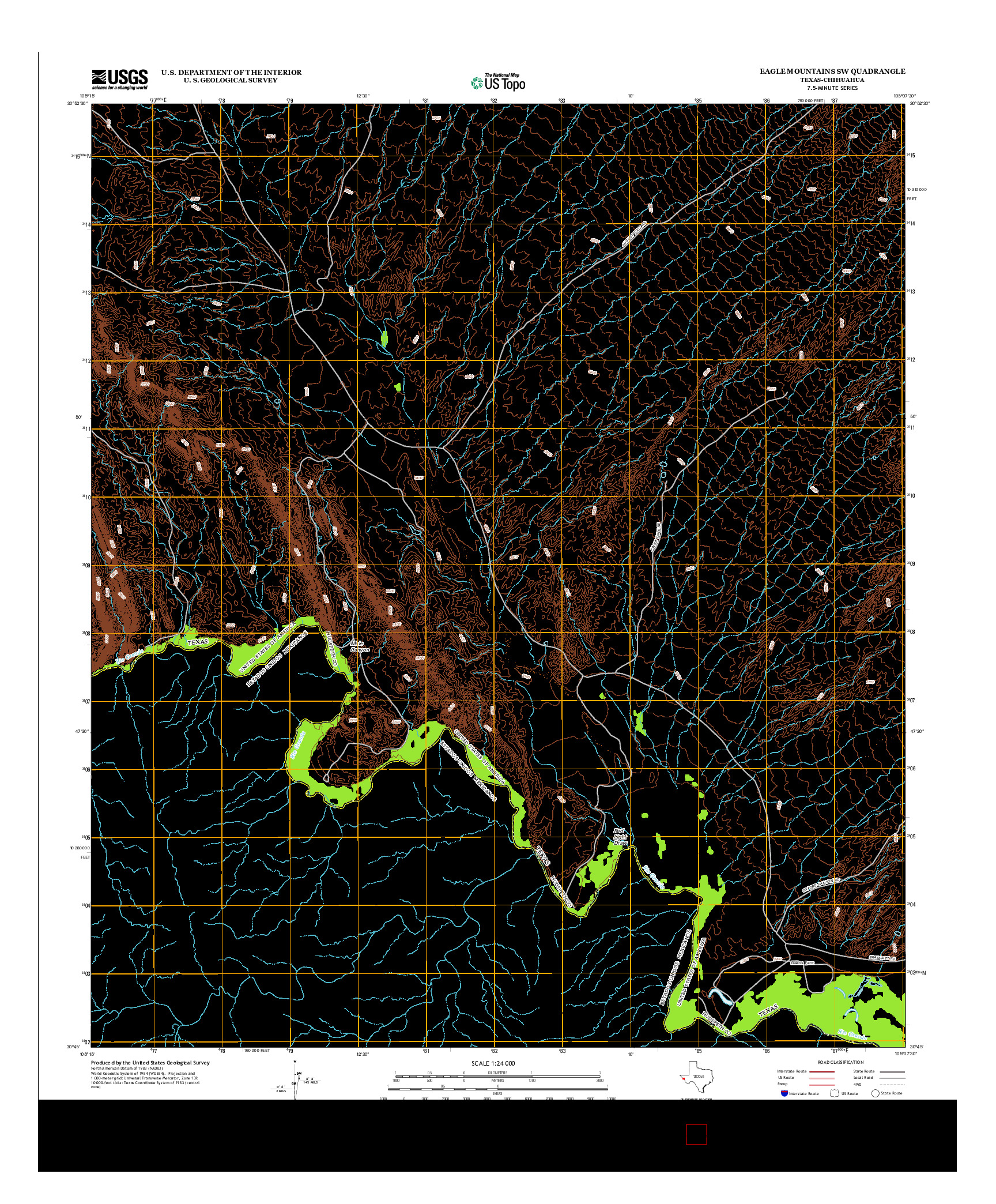 USGS US TOPO 7.5-MINUTE MAP FOR EAGLE MOUNTAINS SW, TX-CHH 2012