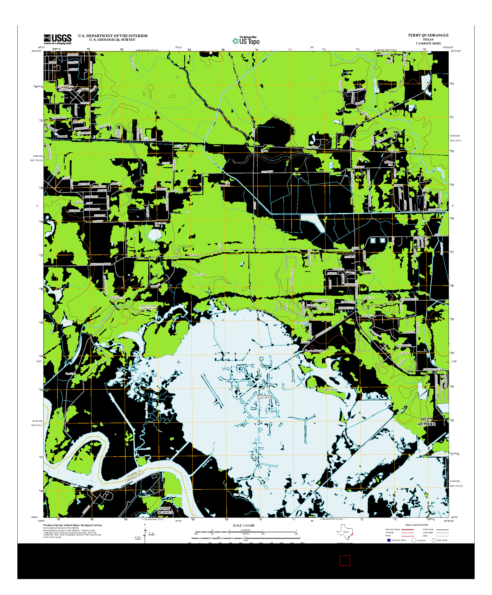 USGS US TOPO 7.5-MINUTE MAP FOR TERRY, TX 2012