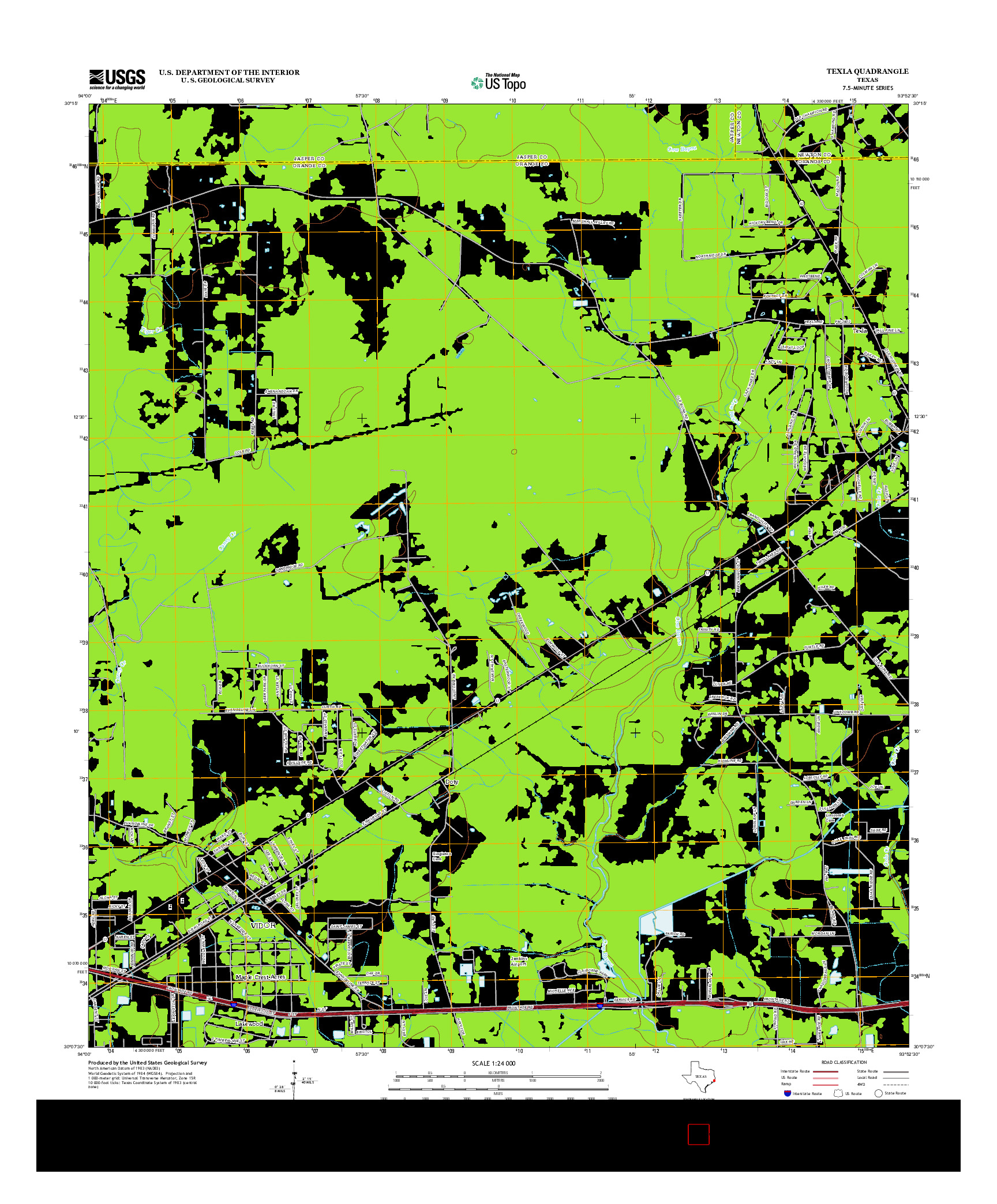 USGS US TOPO 7.5-MINUTE MAP FOR TEXLA, TX 2012