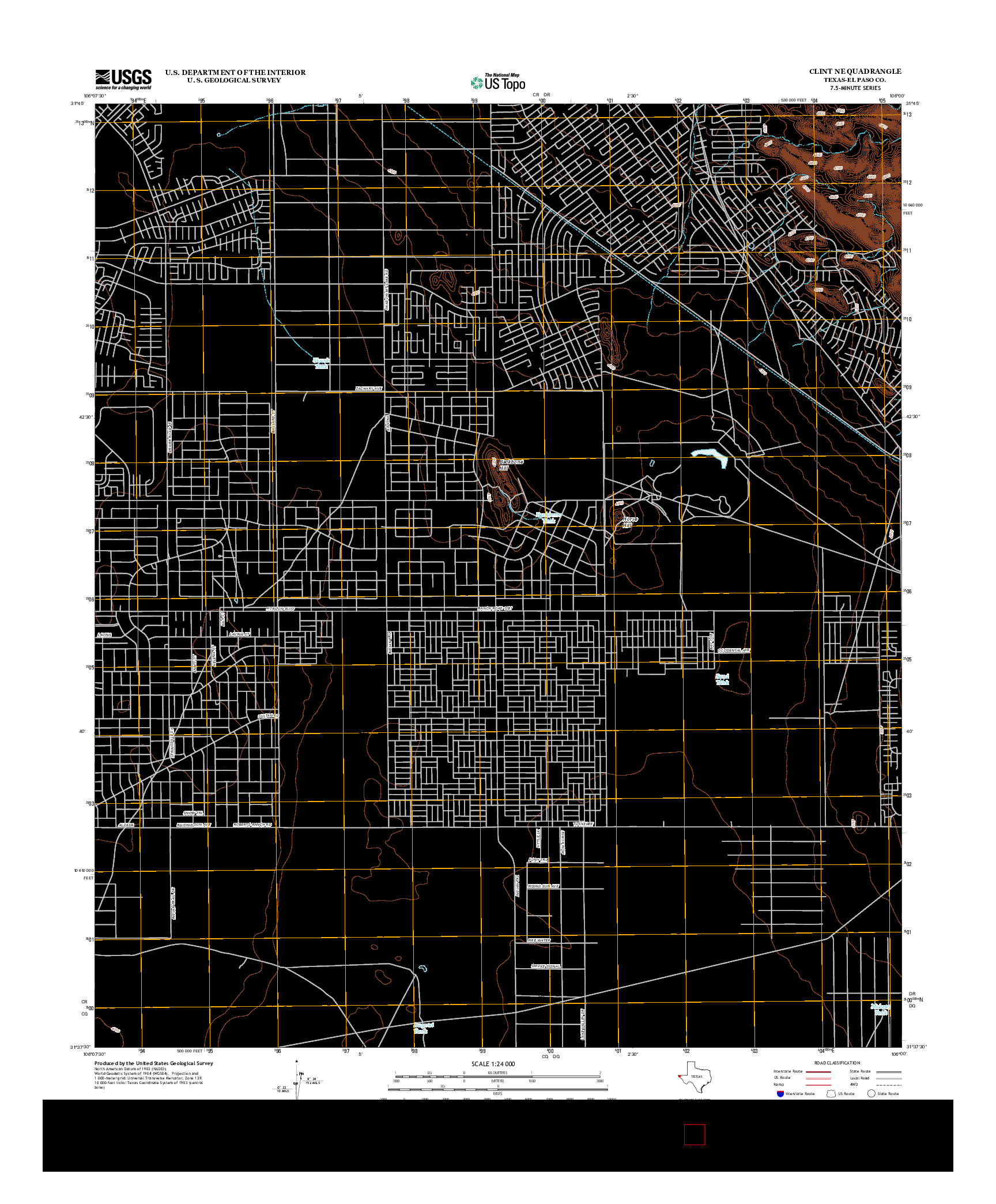 USGS US TOPO 7.5-MINUTE MAP FOR CLINT NE, TX 2012