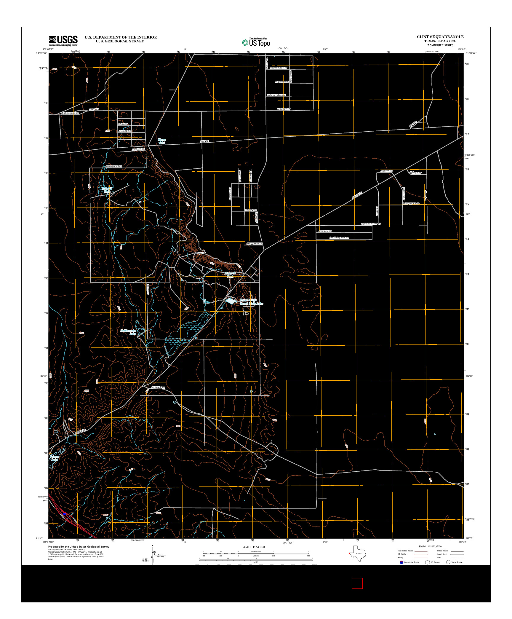 USGS US TOPO 7.5-MINUTE MAP FOR CLINT SE, TX 2012