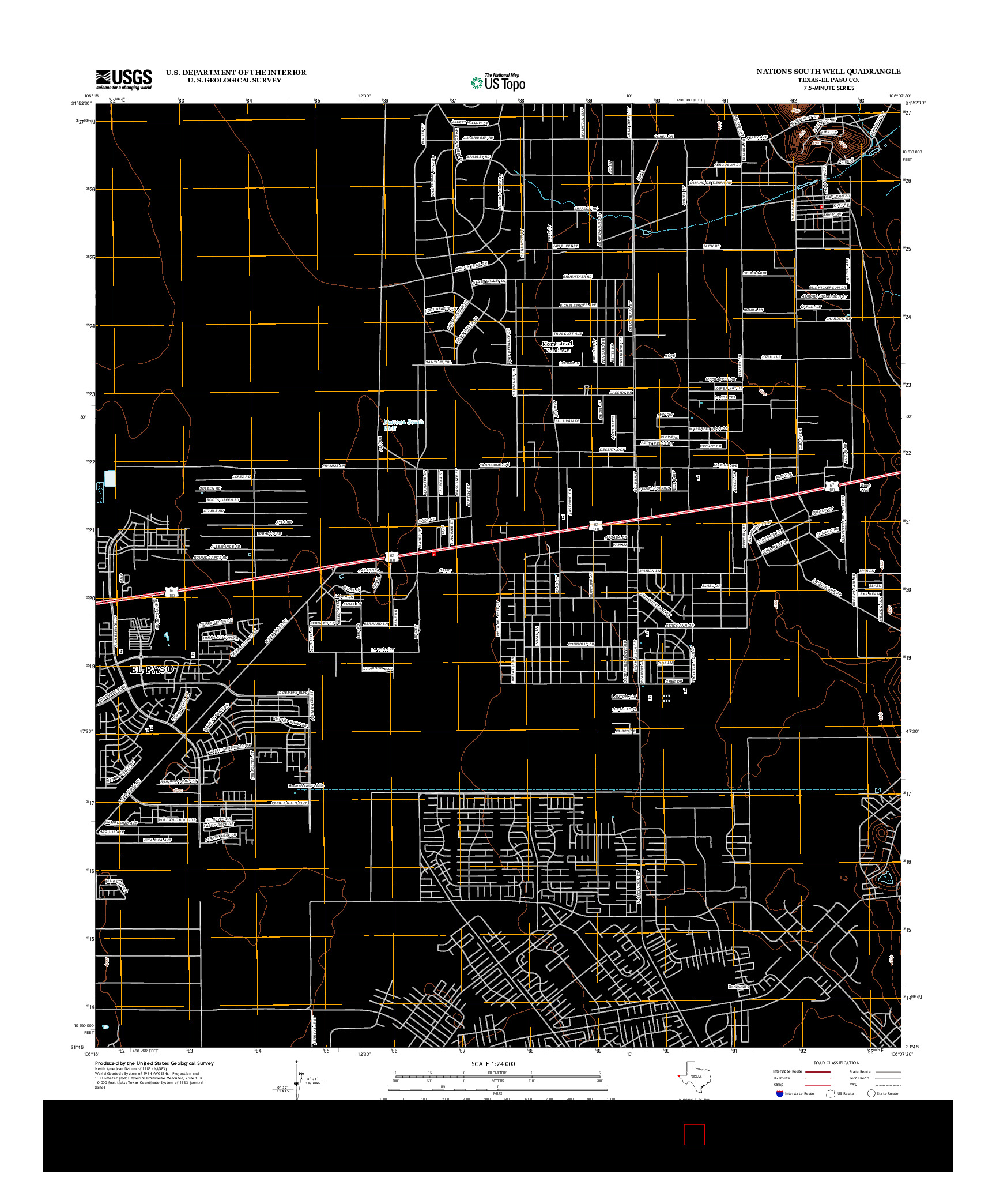 USGS US TOPO 7.5-MINUTE MAP FOR NATIONS SOUTH WELL, TX 2012