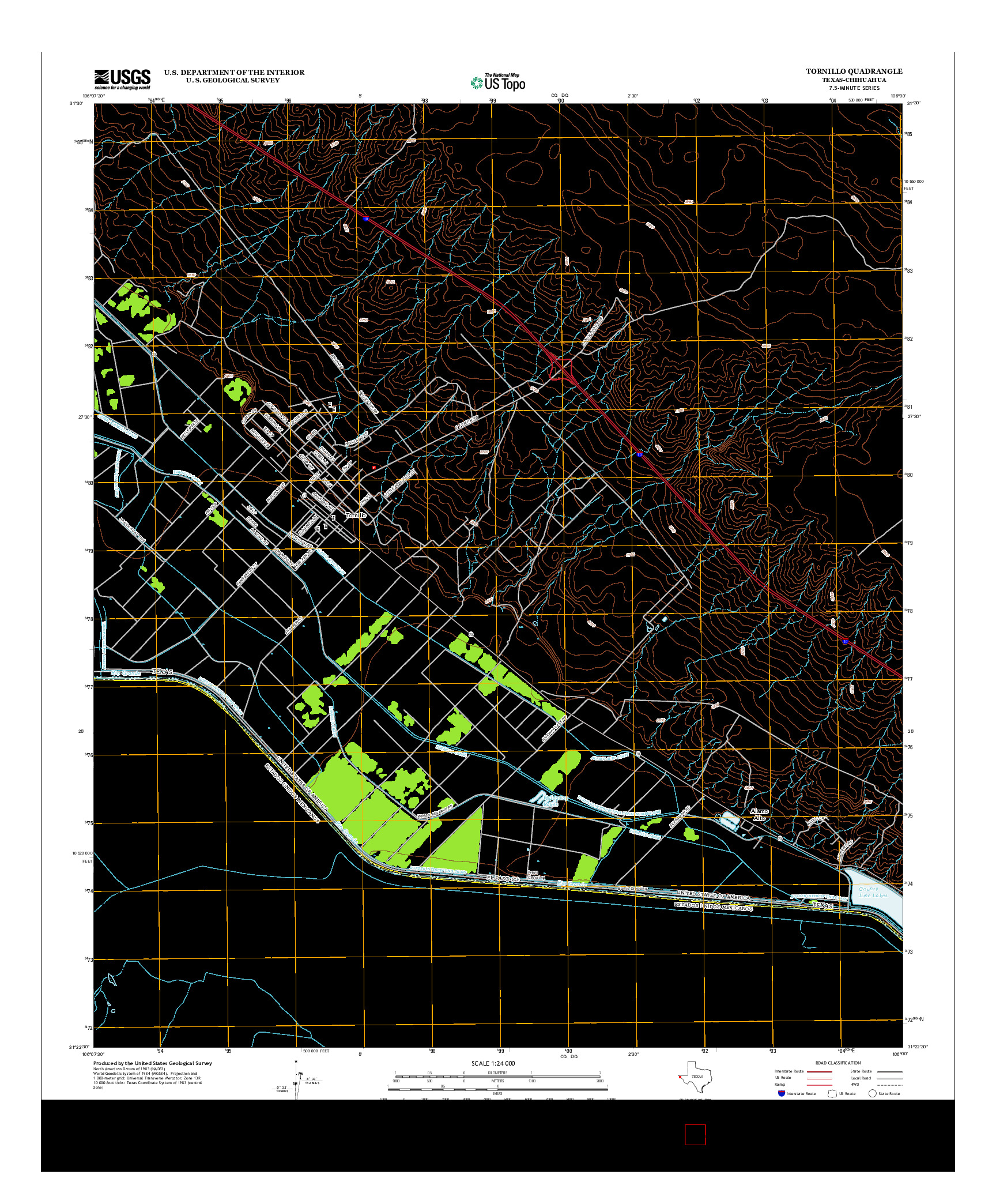 USGS US TOPO 7.5-MINUTE MAP FOR TORNILLO, TX-CHH 2012
