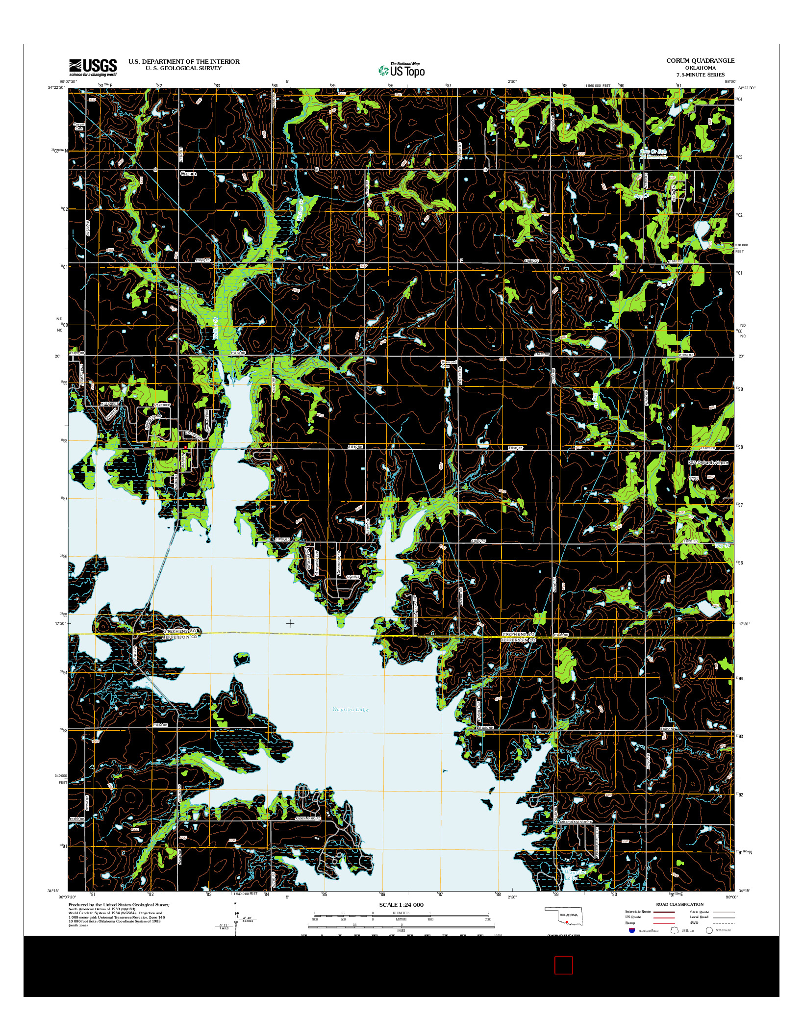 USGS US TOPO 7.5-MINUTE MAP FOR CORUM, OK 2012