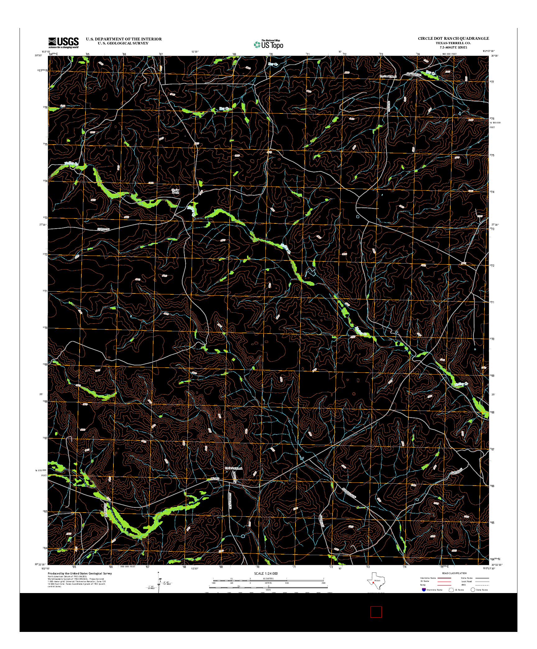 USGS US TOPO 7.5-MINUTE MAP FOR CIRCLE DOT RANCH, TX 2012