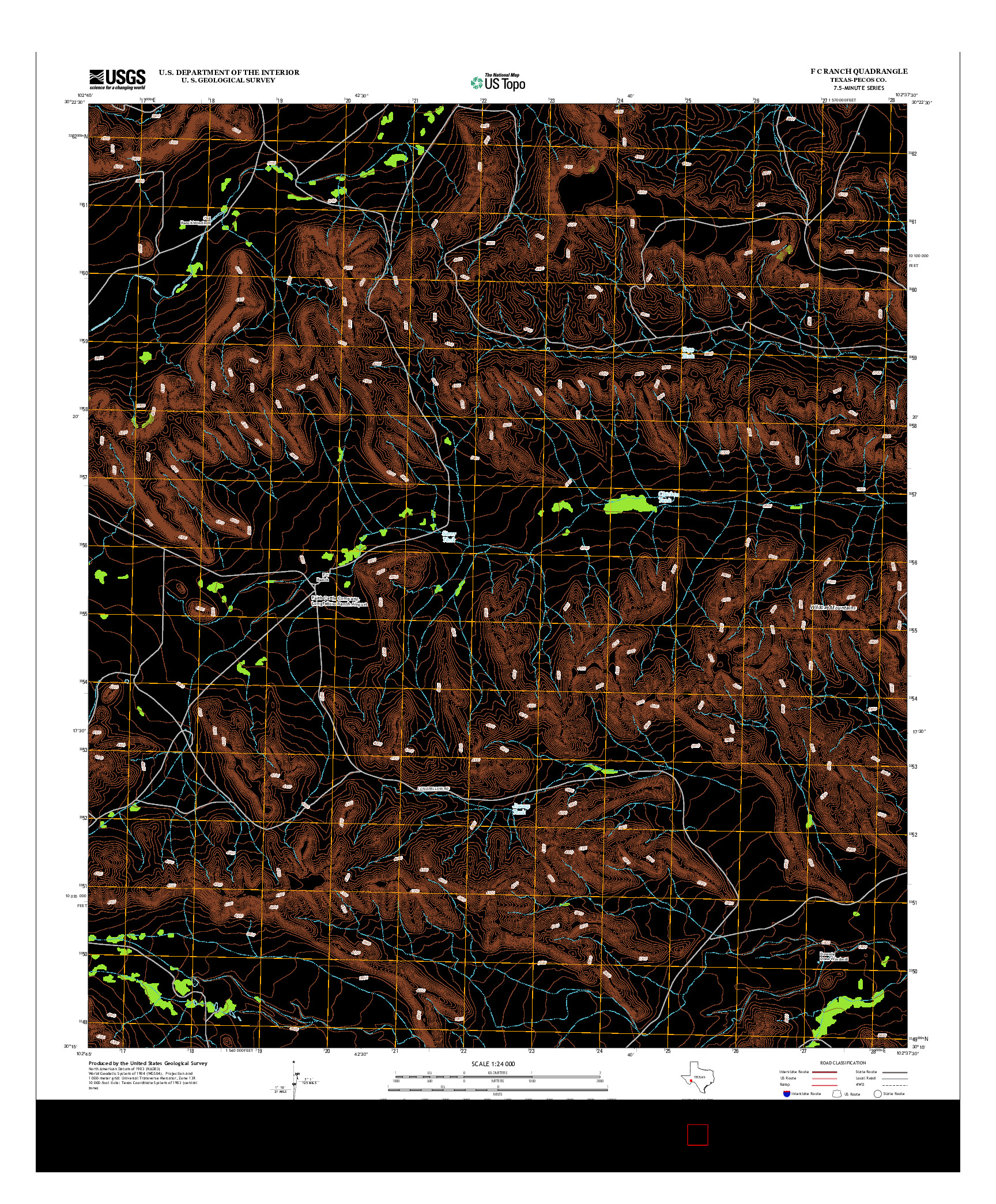 USGS US TOPO 7.5-MINUTE MAP FOR F C RANCH, TX 2012