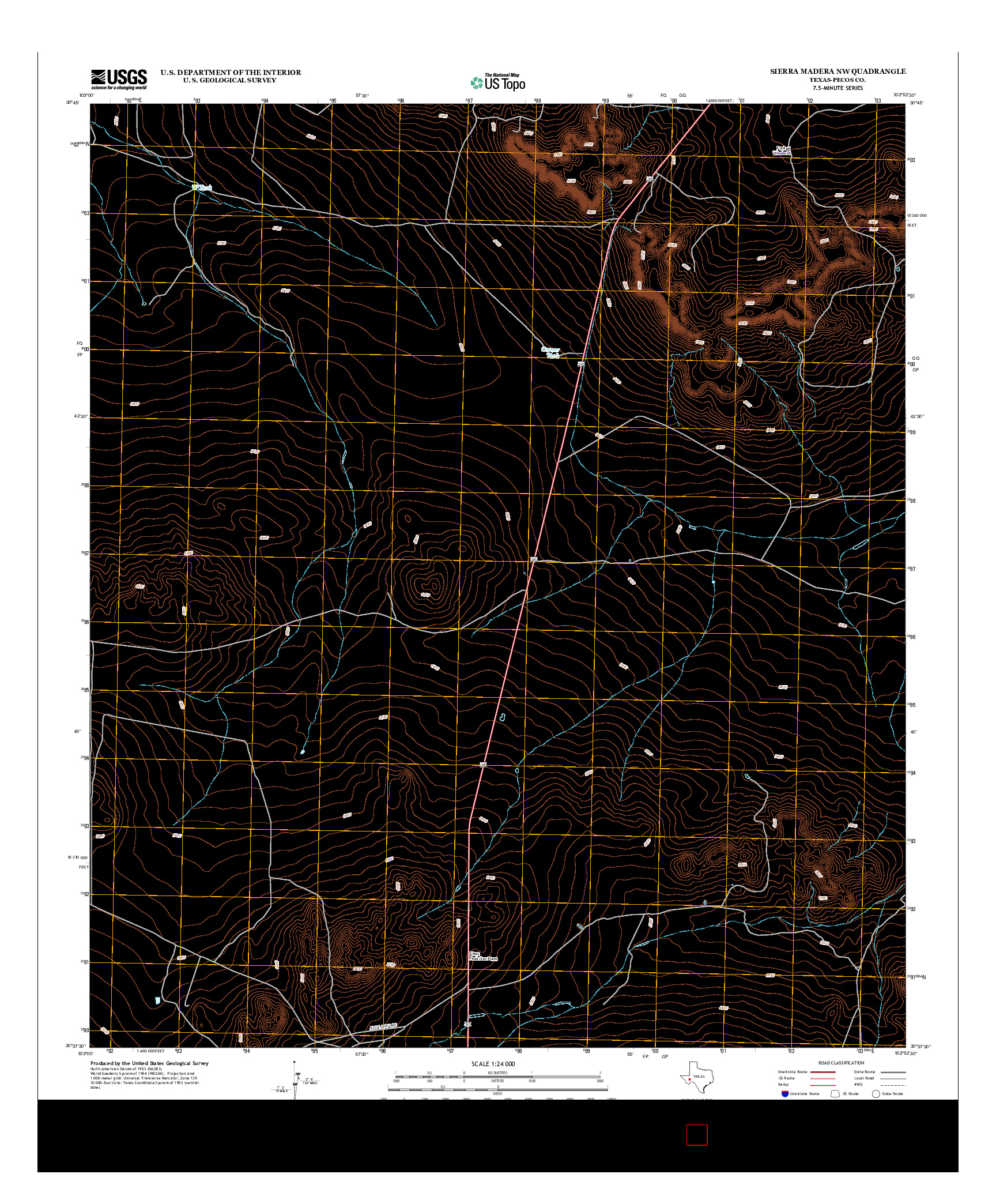 USGS US TOPO 7.5-MINUTE MAP FOR SIERRA MADERA NW, TX 2012