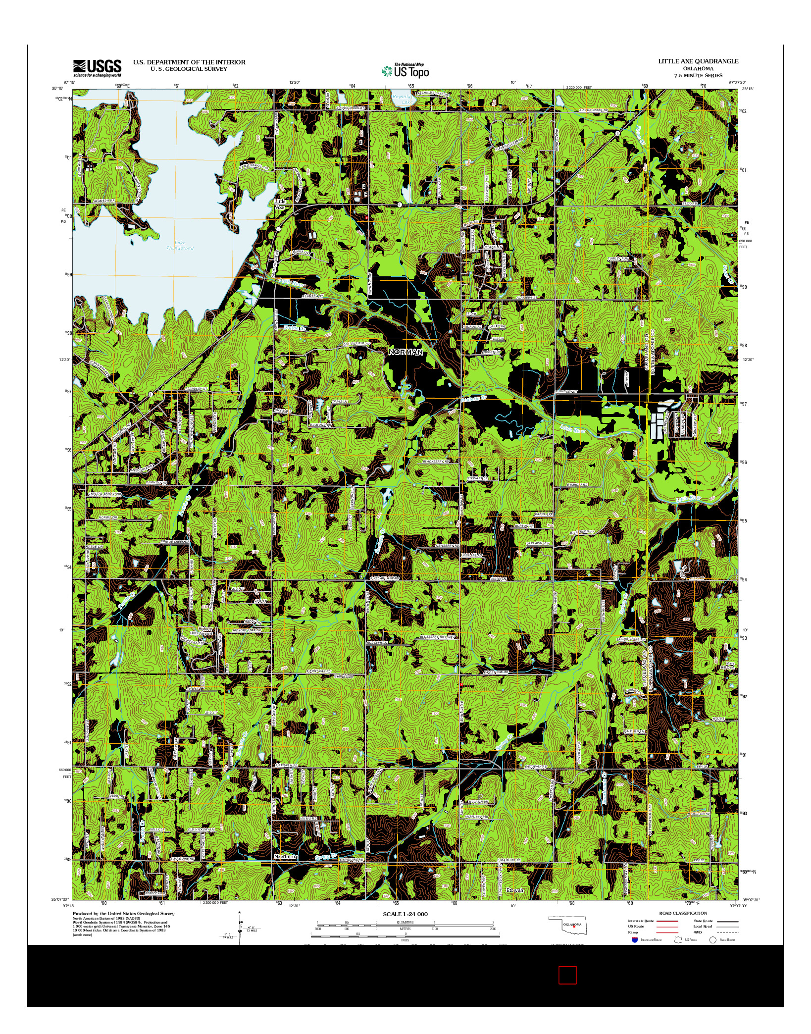 USGS US TOPO 7.5-MINUTE MAP FOR LITTLE AXE, OK 2012