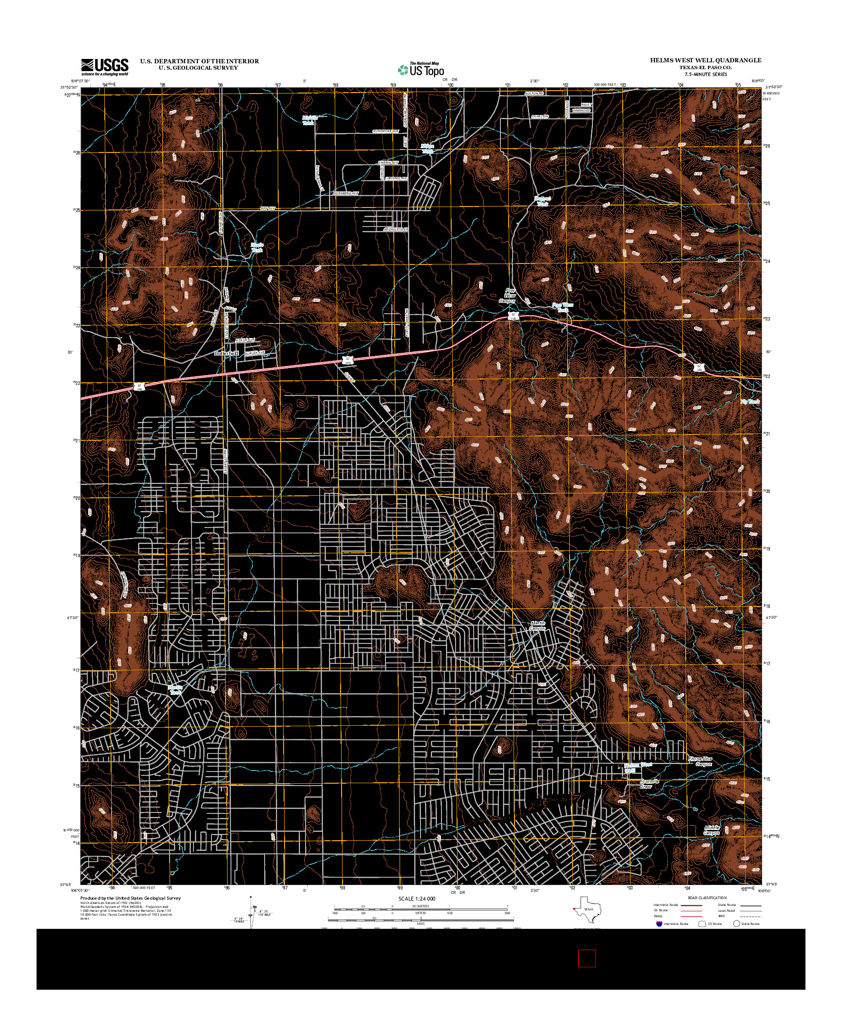 USGS US TOPO 7.5-MINUTE MAP FOR HELMS WEST WELL, TX 2012