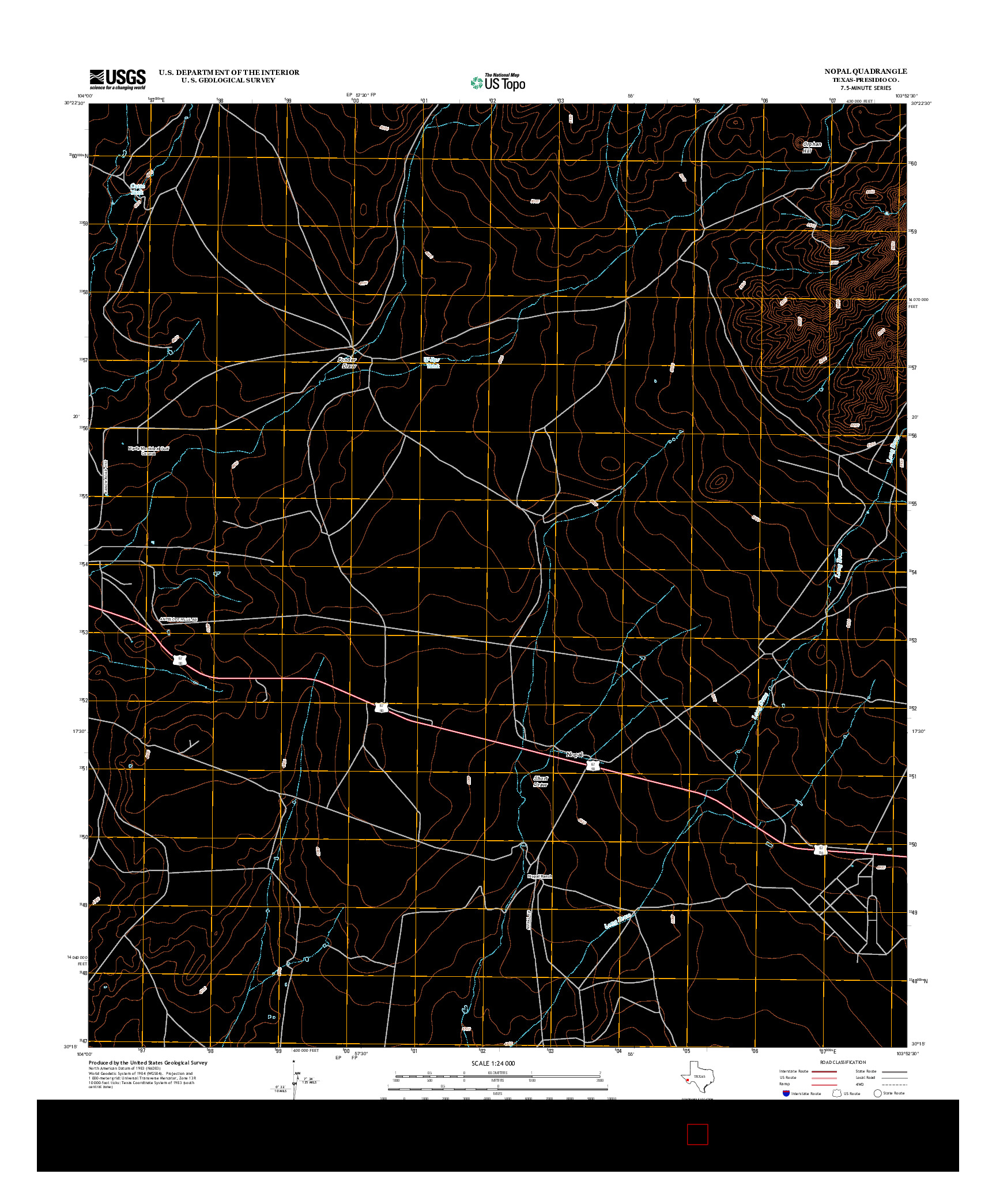 USGS US TOPO 7.5-MINUTE MAP FOR NOPAL, TX 2012