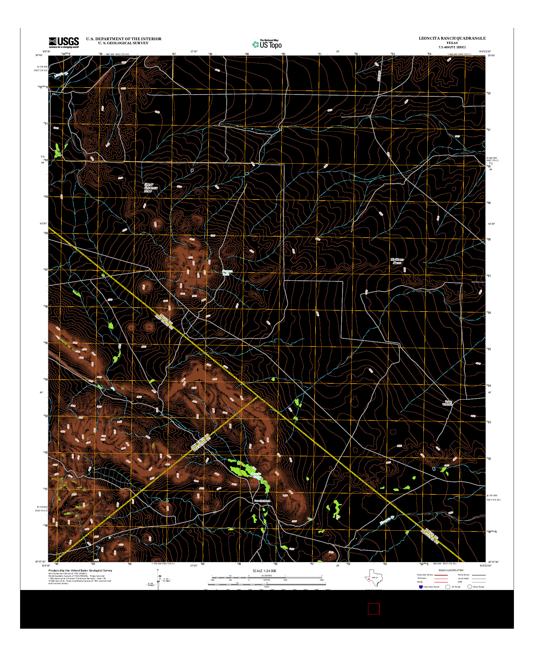 USGS US TOPO 7.5-MINUTE MAP FOR LEONCITA RANCH, TX 2012