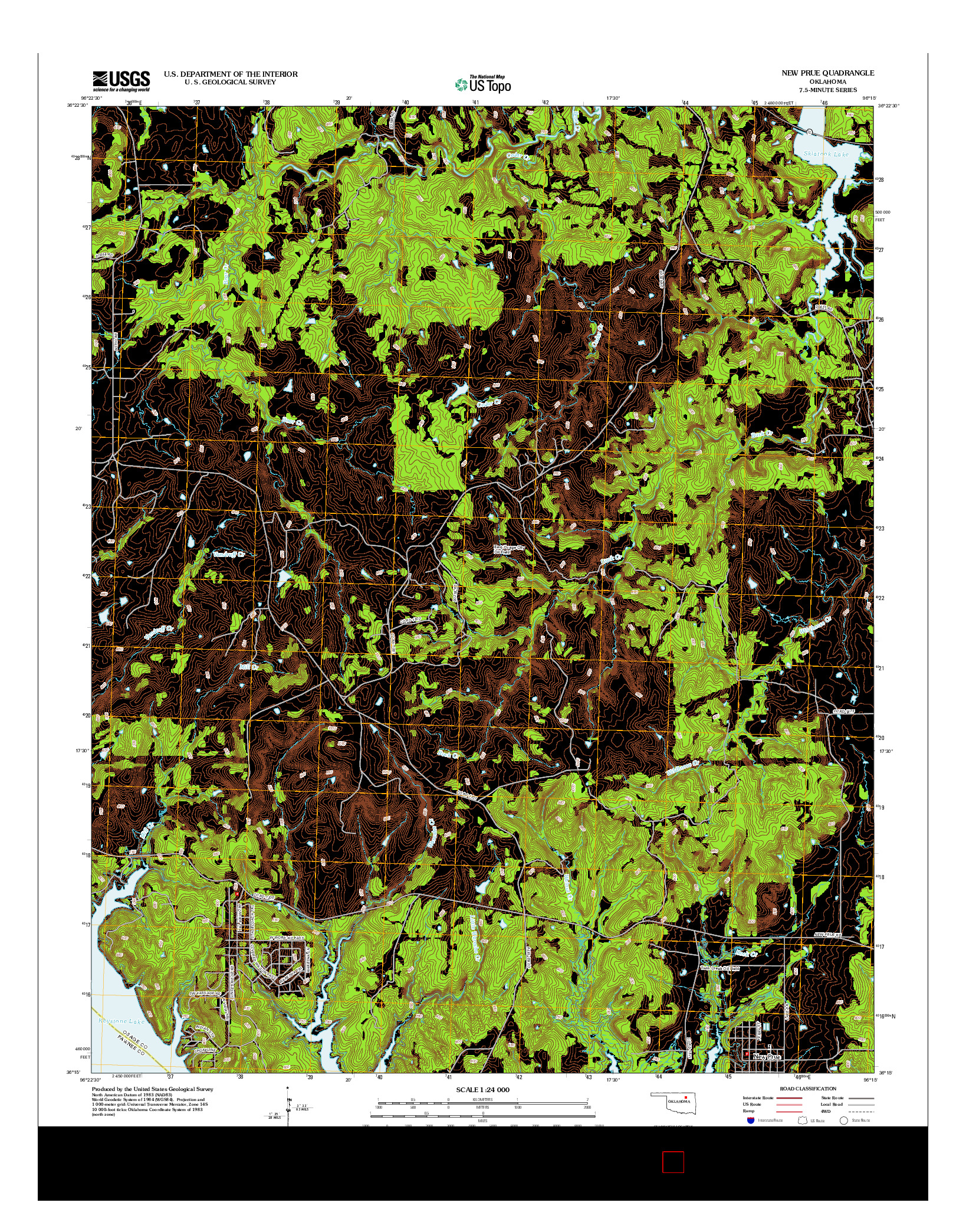USGS US TOPO 7.5-MINUTE MAP FOR NEW PRUE, OK 2012