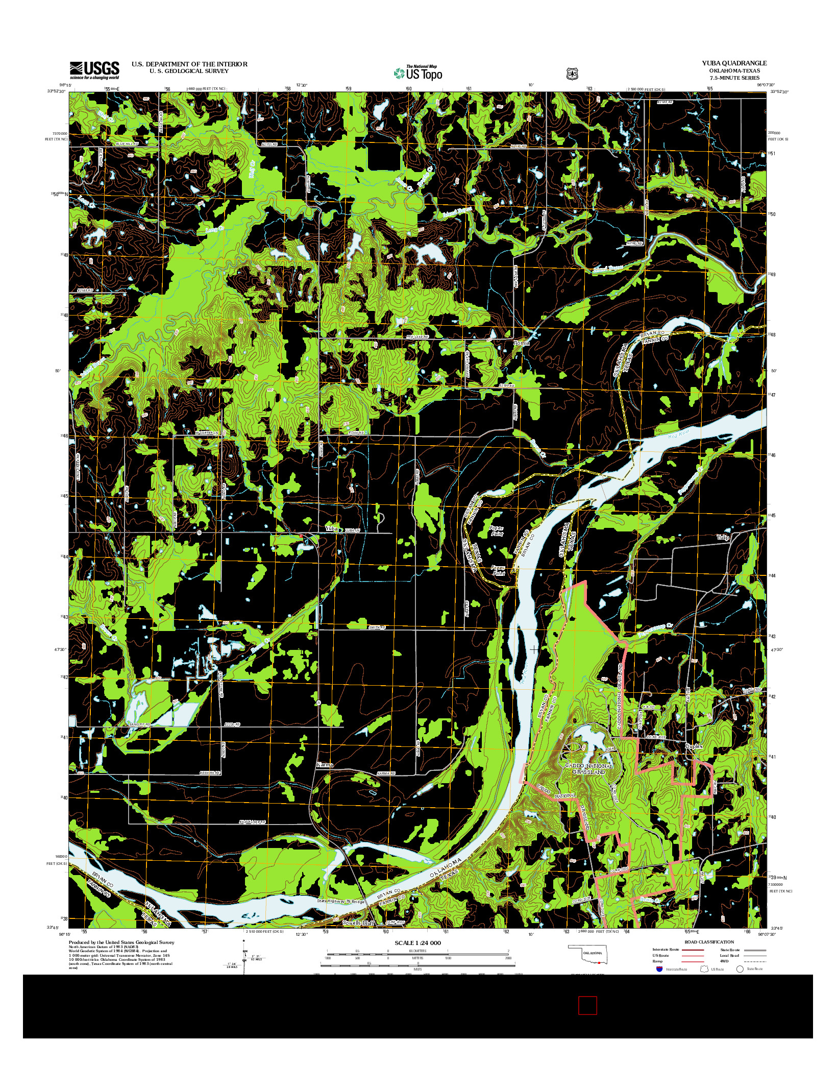 USGS US TOPO 7.5-MINUTE MAP FOR YUBA, OK-TX 2012