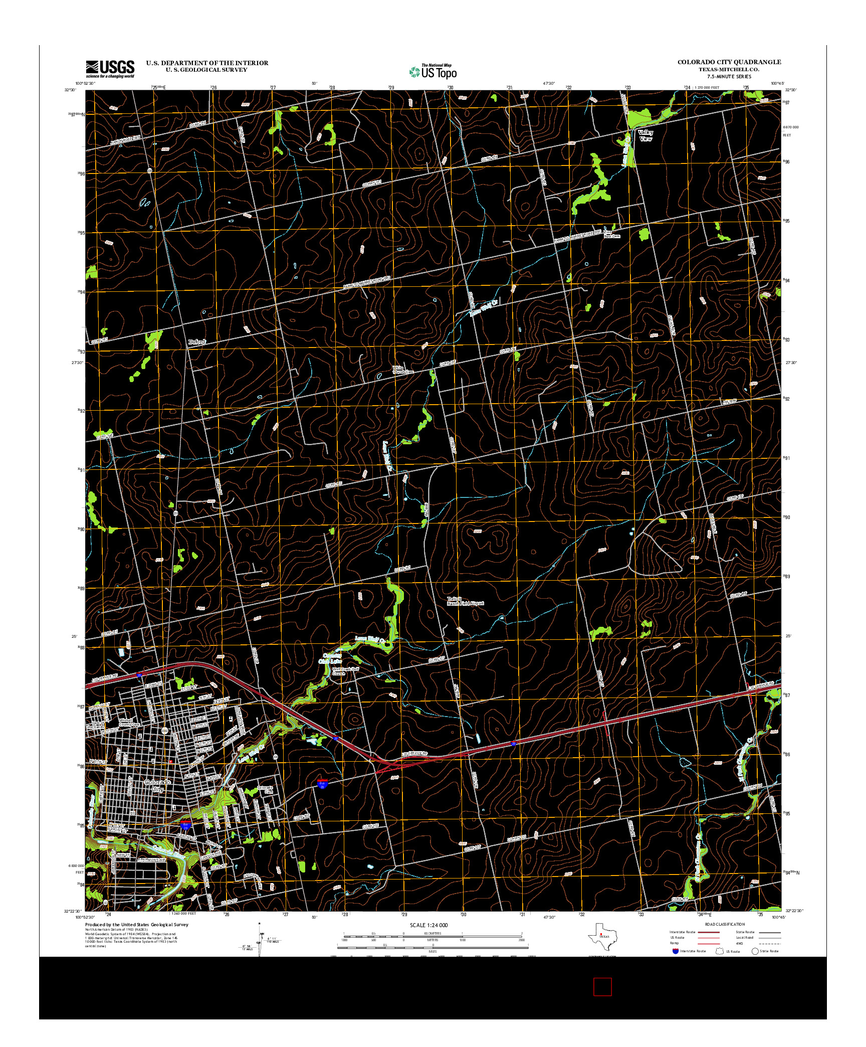USGS US TOPO 7.5-MINUTE MAP FOR COLORADO CITY, TX 2012
