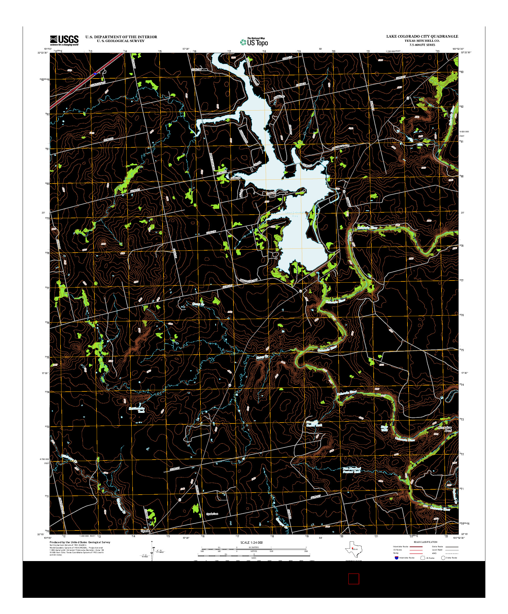 USGS US TOPO 7.5-MINUTE MAP FOR LAKE COLORADO CITY, TX 2012