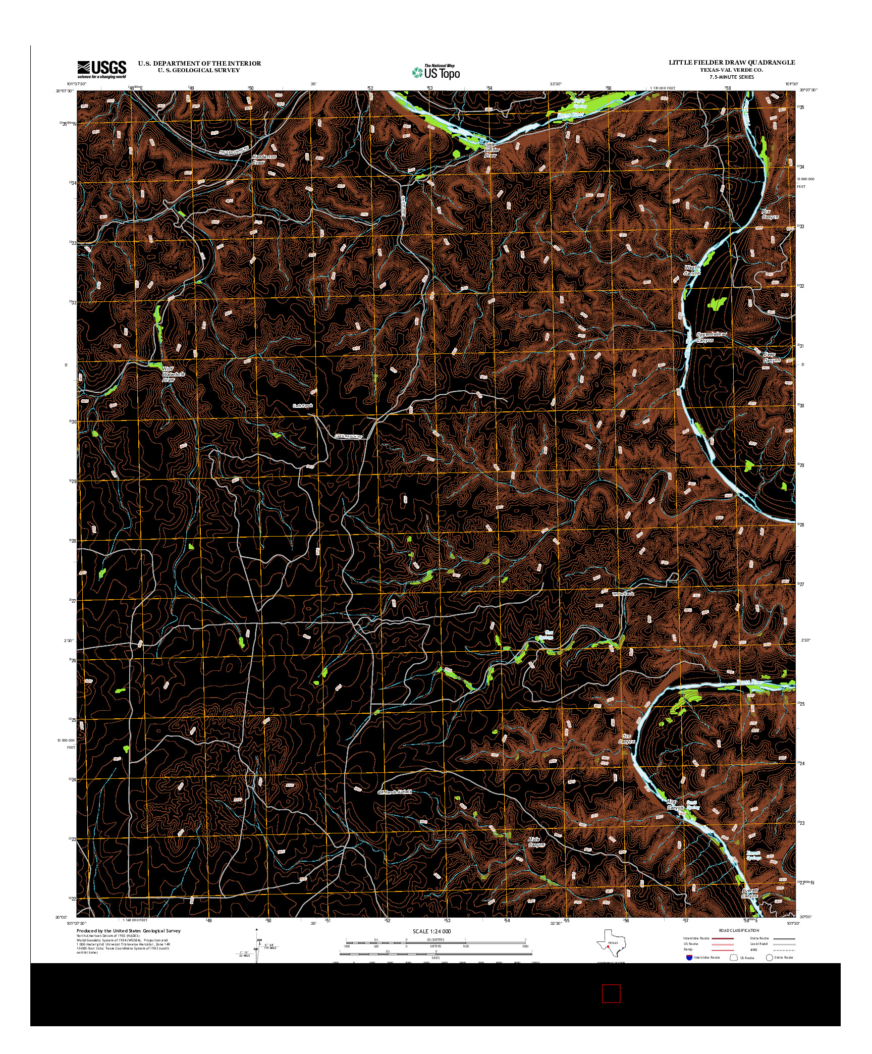 USGS US TOPO 7.5-MINUTE MAP FOR LITTLE FIELDER DRAW, TX 2012