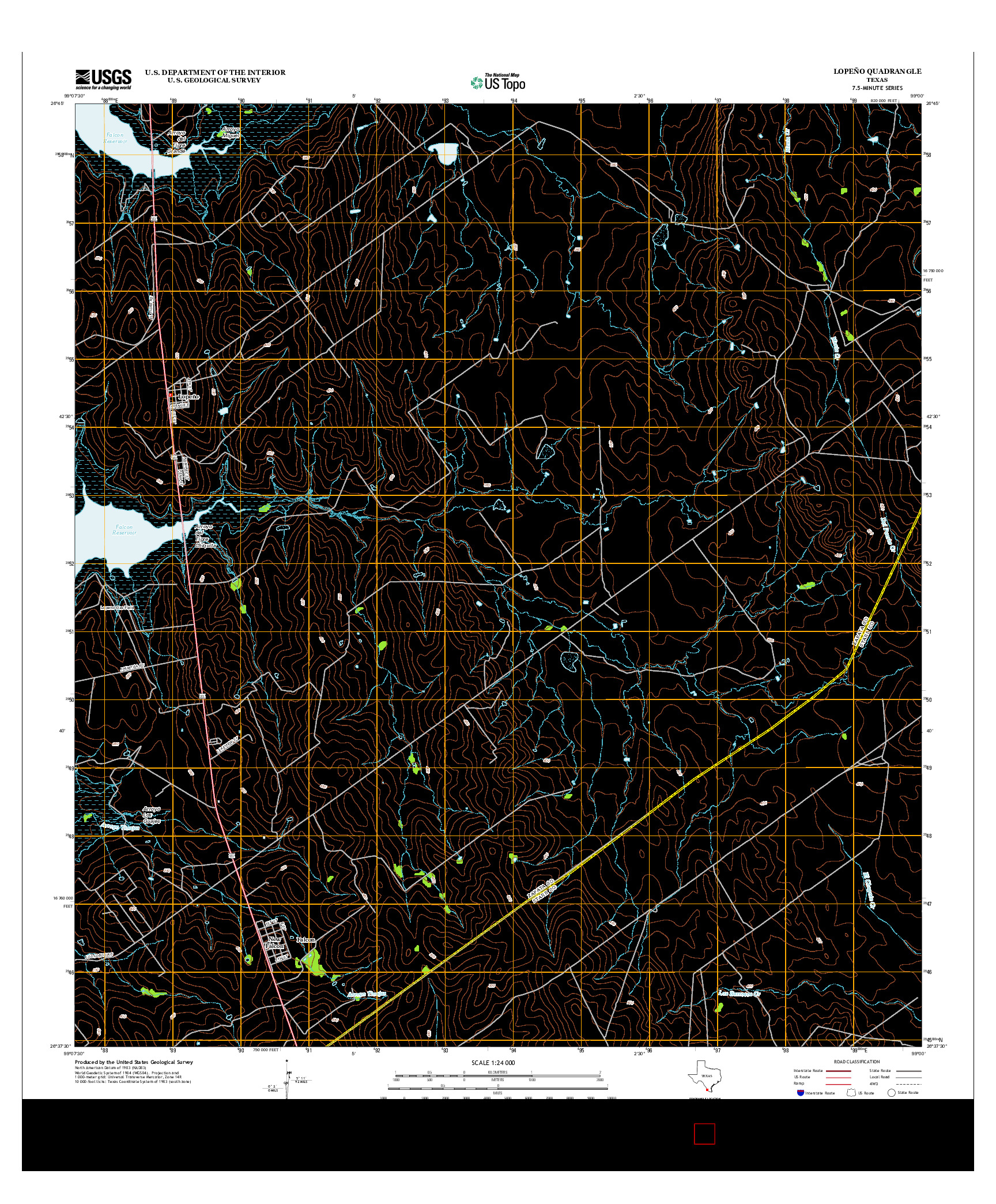 USGS US TOPO 7.5-MINUTE MAP FOR LOPEñO, TX 2012