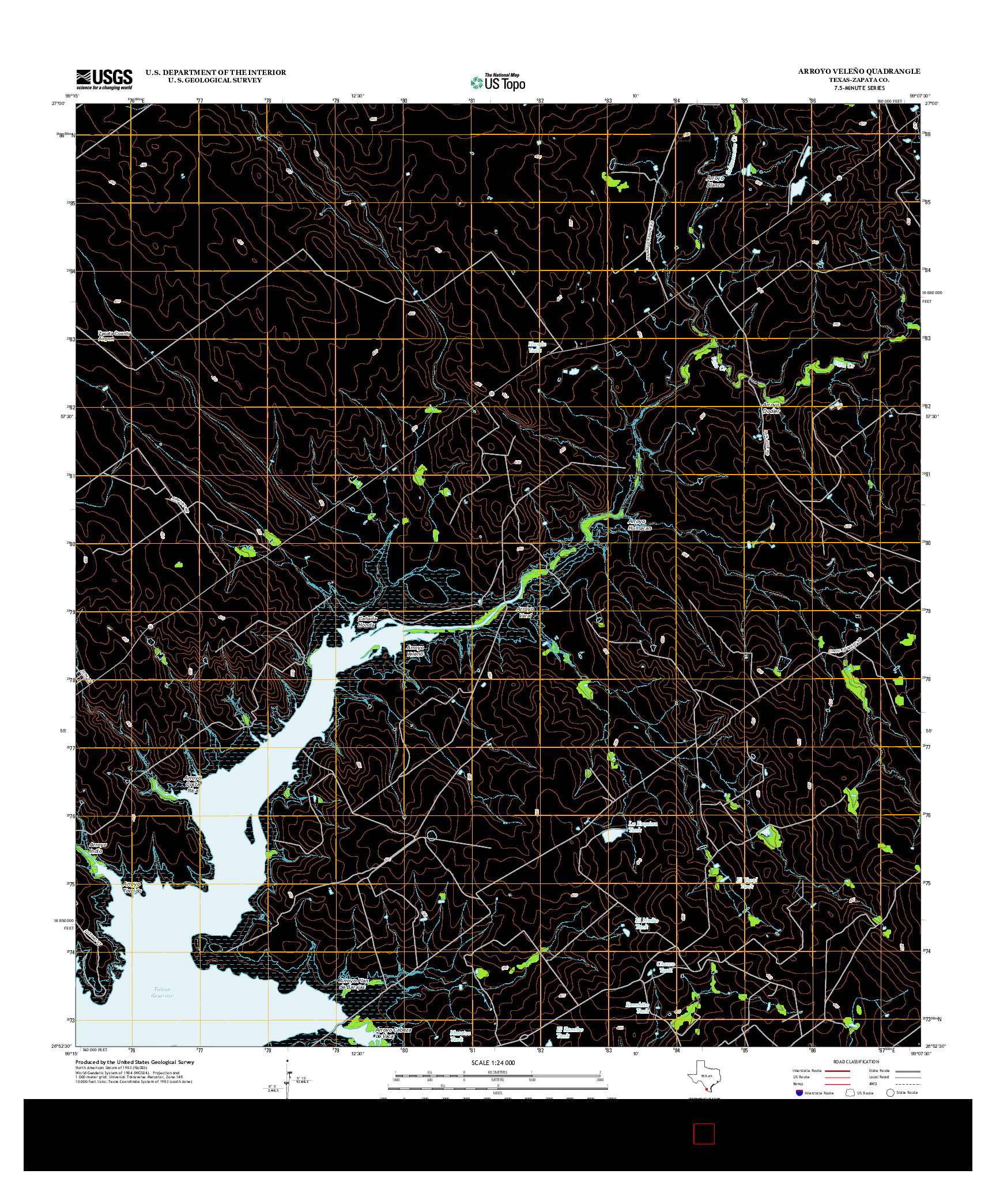 USGS US TOPO 7.5-MINUTE MAP FOR ARROYO VELEñO, TX 2012