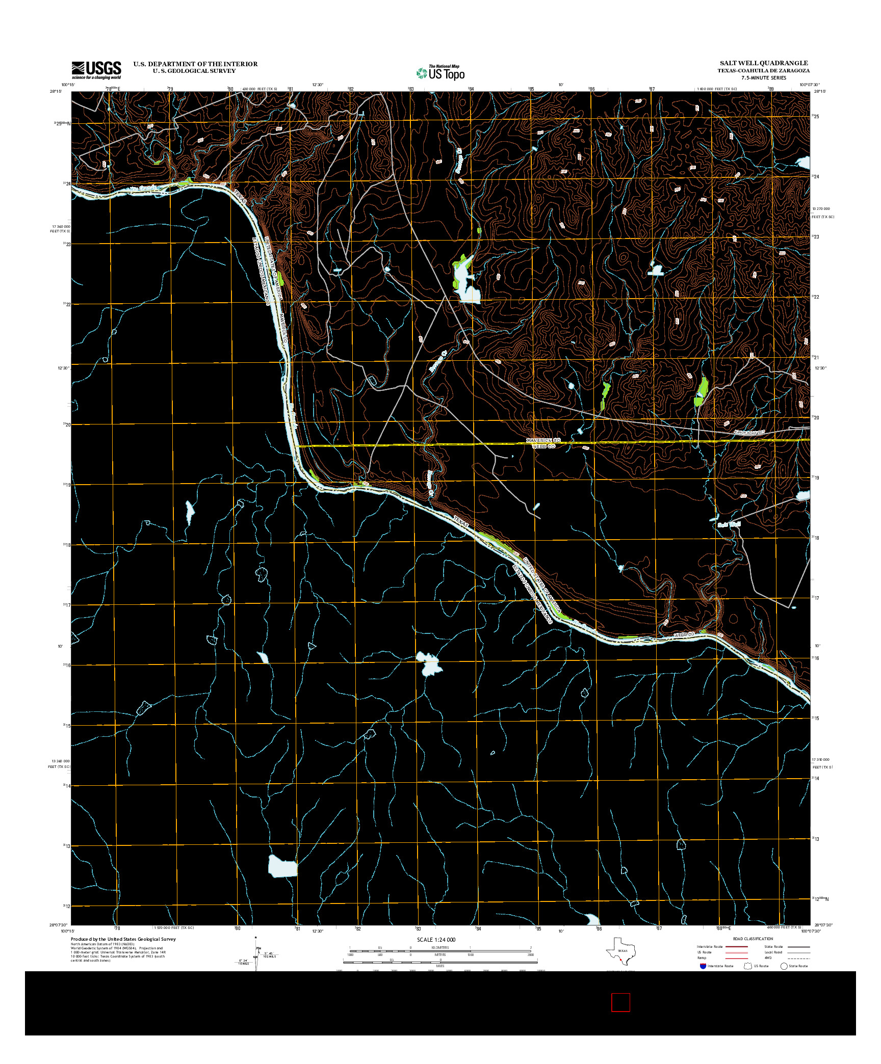 USGS US TOPO 7.5-MINUTE MAP FOR SALT WELL, TX-COA 2012