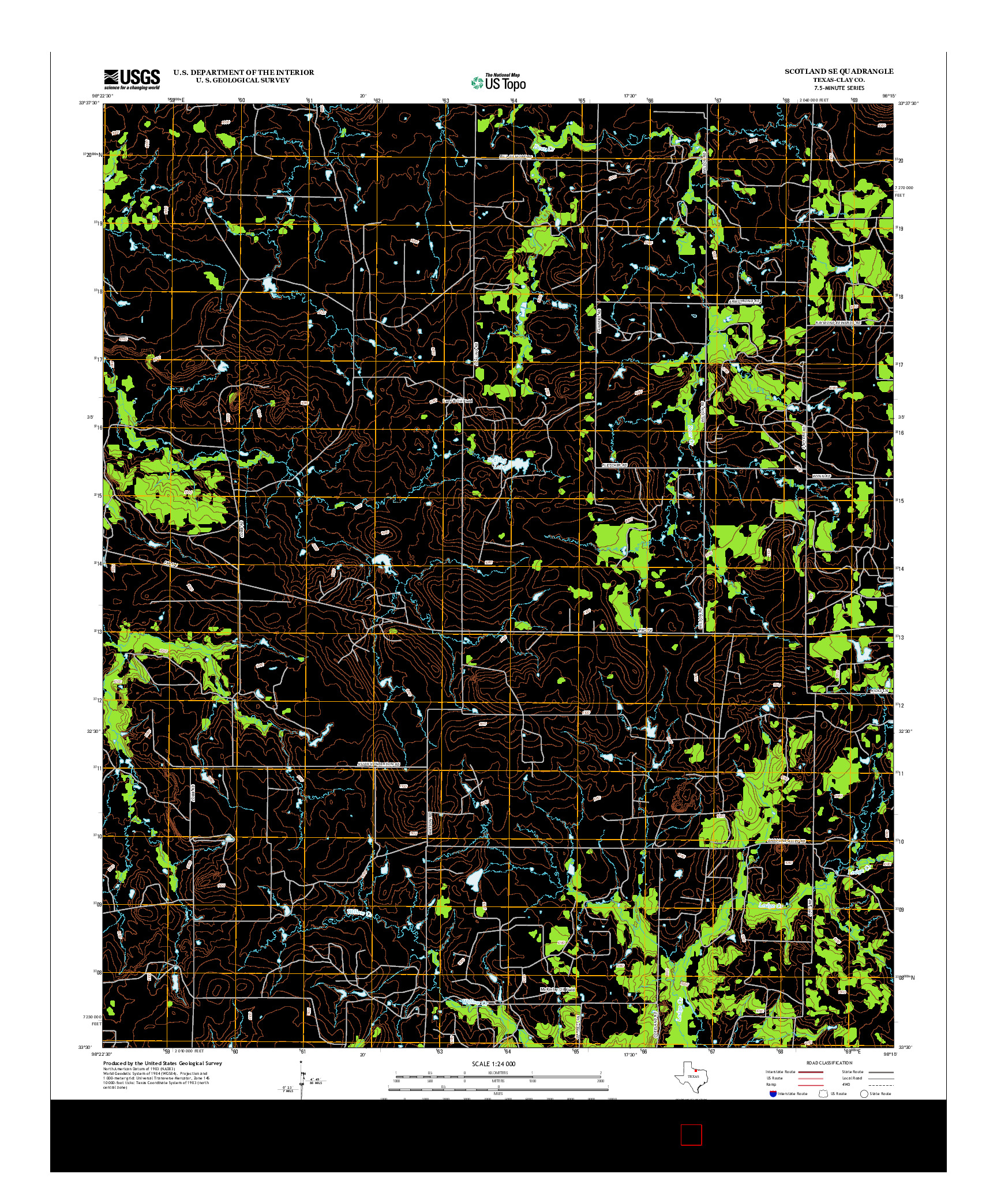 USGS US TOPO 7.5-MINUTE MAP FOR SCOTLAND SE, TX 2012