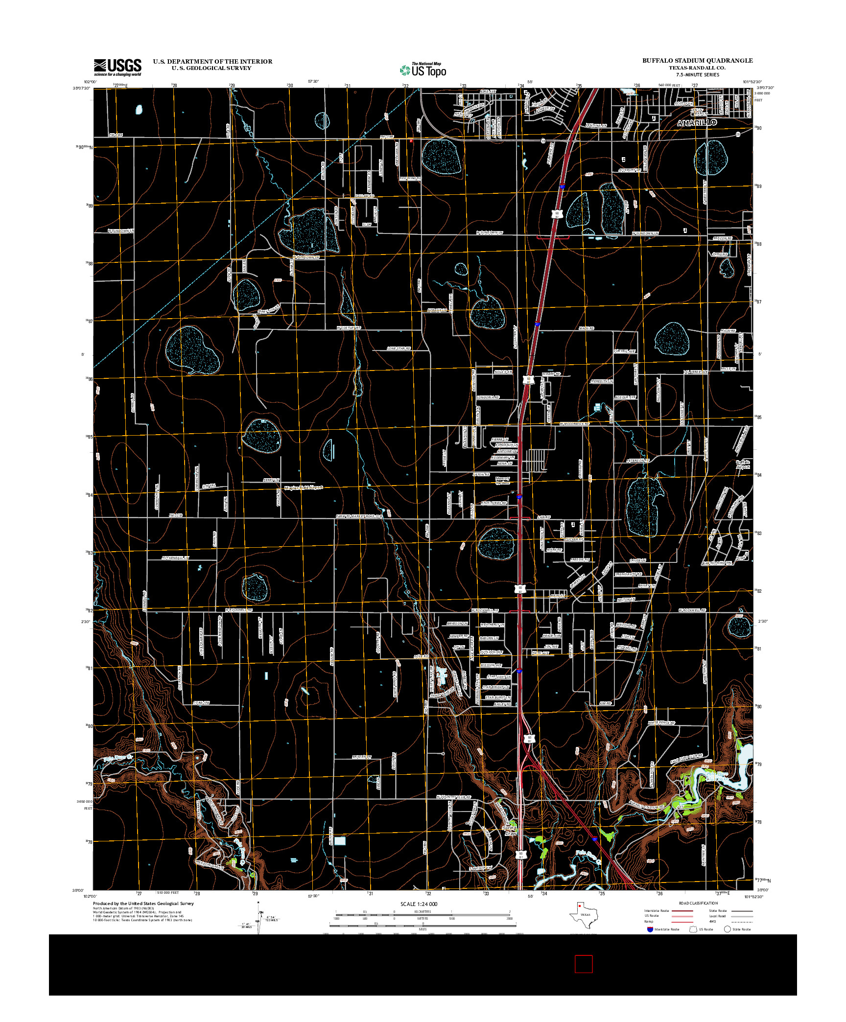 USGS US TOPO 7.5-MINUTE MAP FOR BUFFALO STADIUM, TX 2012
