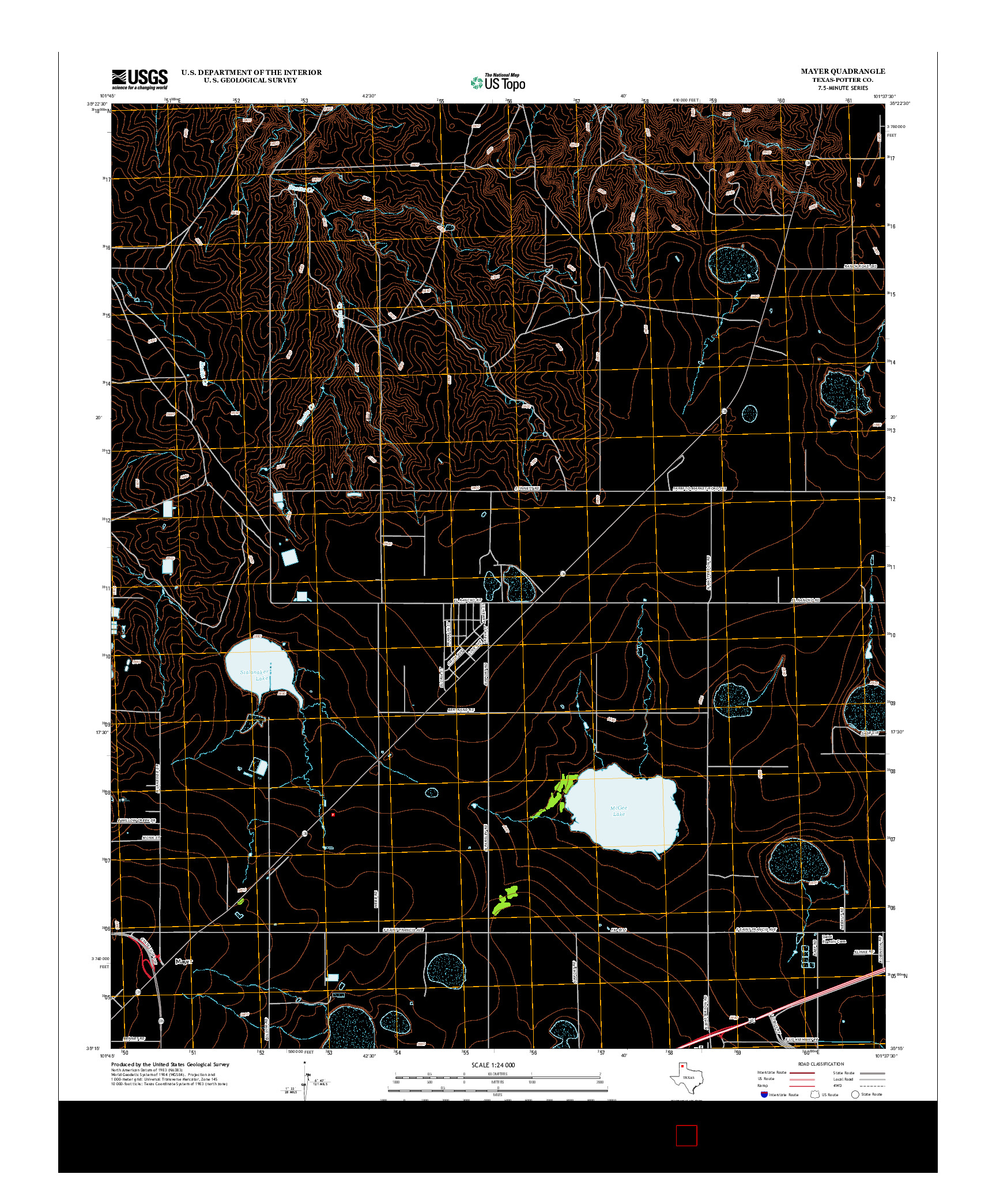 USGS US TOPO 7.5-MINUTE MAP FOR MAYER, TX 2012