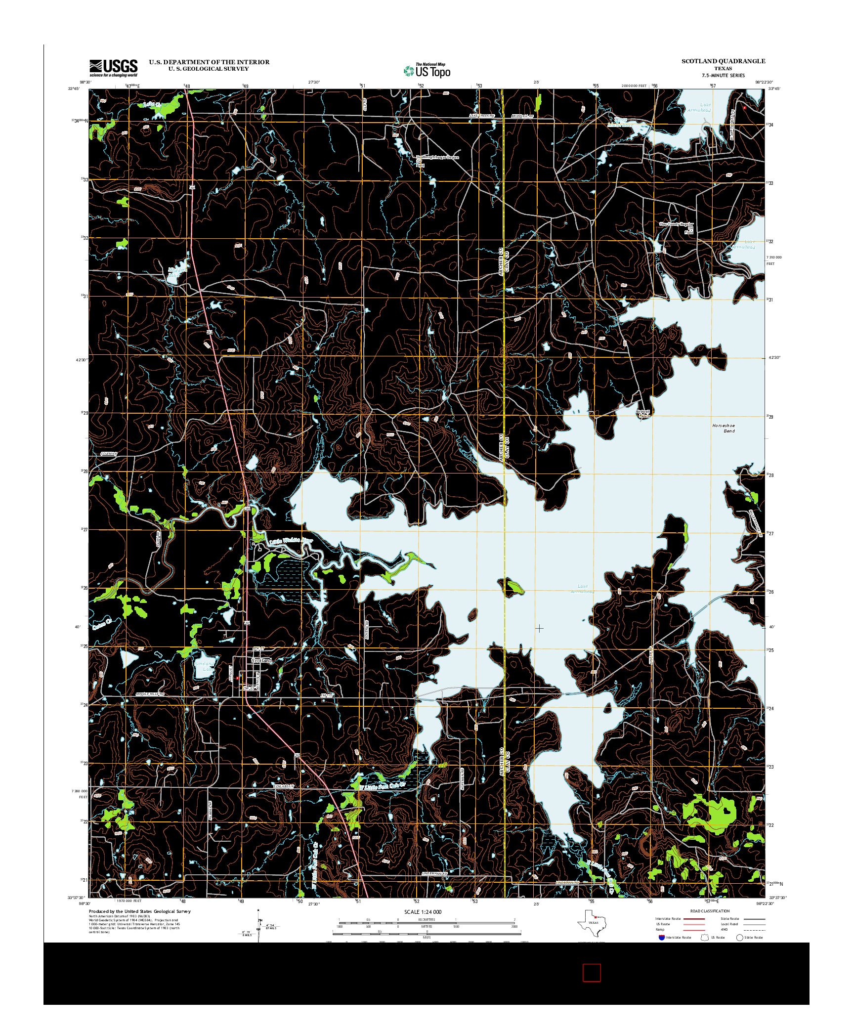 USGS US TOPO 7.5-MINUTE MAP FOR SCOTLAND, TX 2012