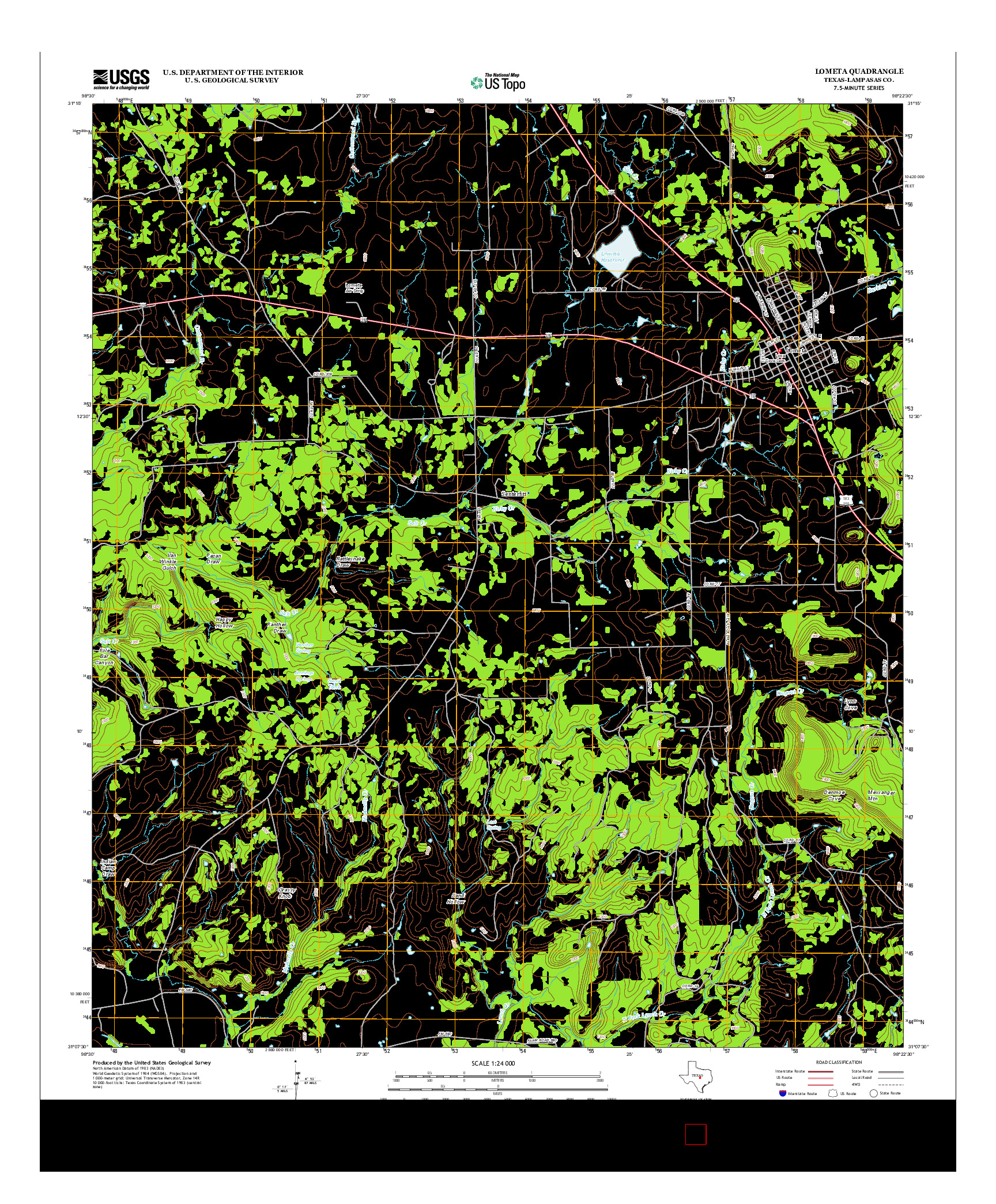 USGS US TOPO 7.5-MINUTE MAP FOR LOMETA, TX 2012