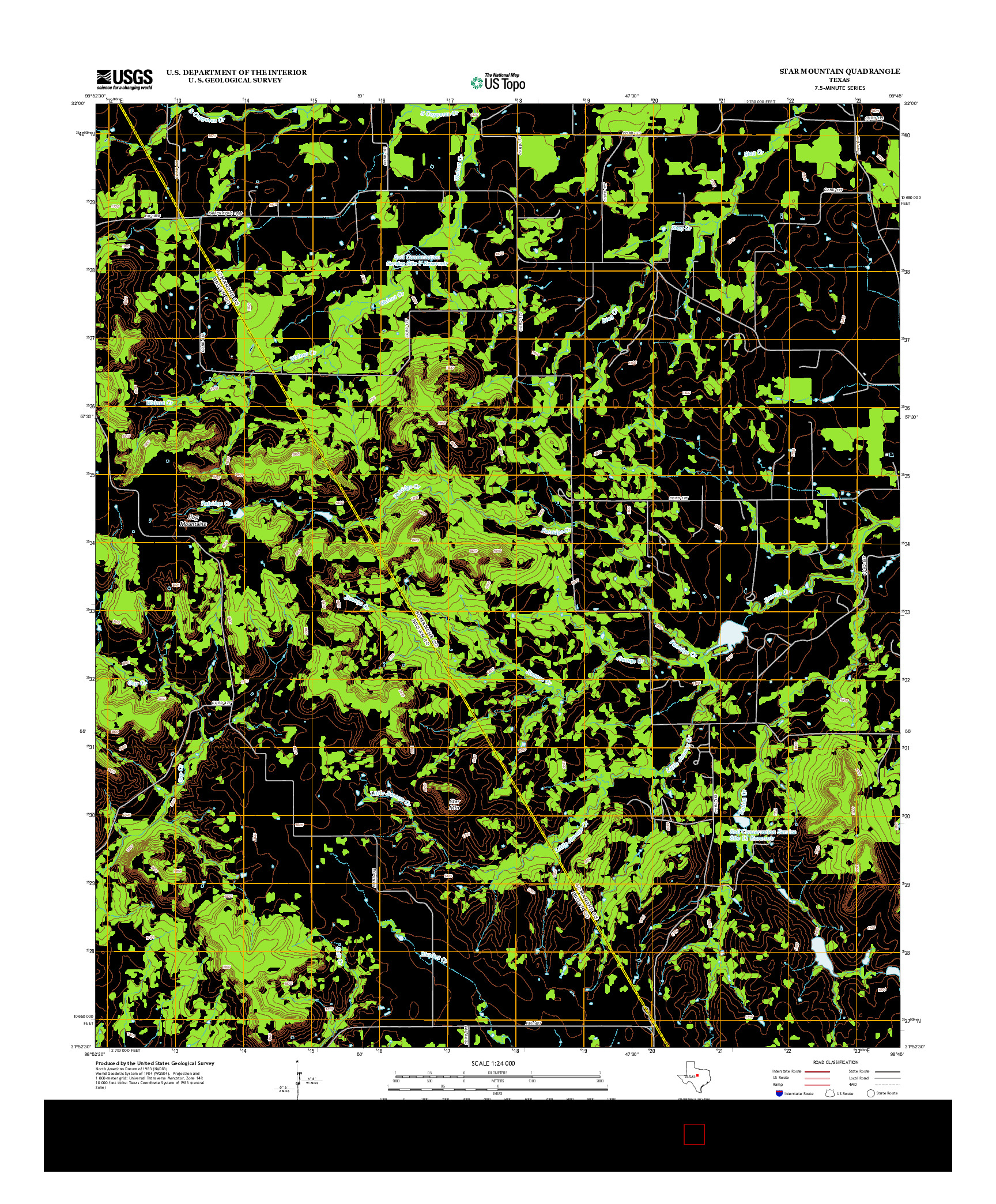 USGS US TOPO 7.5-MINUTE MAP FOR STAR MOUNTAIN, TX 2012