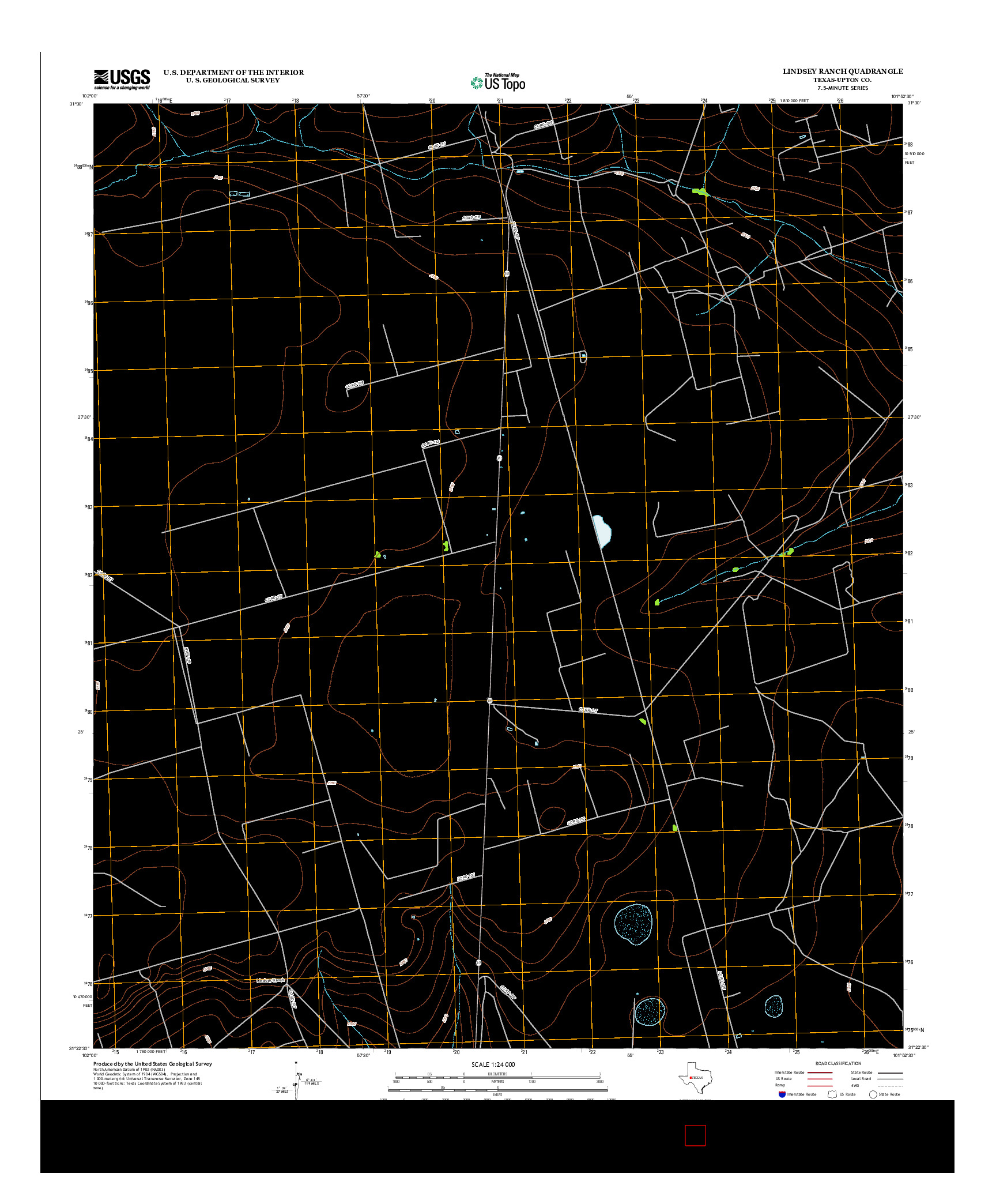 USGS US TOPO 7.5-MINUTE MAP FOR LINDSEY RANCH, TX 2012
