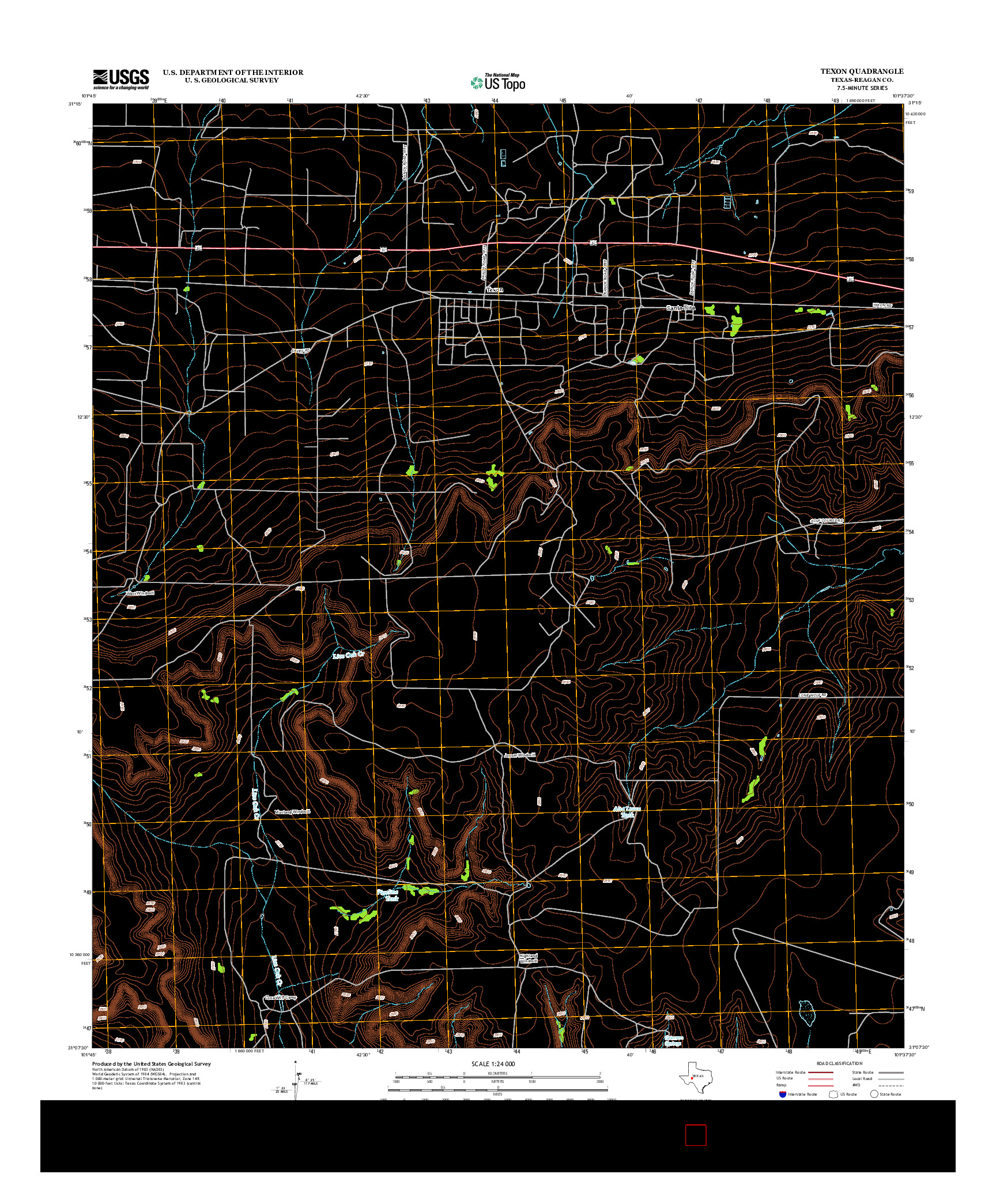 USGS US TOPO 7.5-MINUTE MAP FOR TEXON, TX 2012