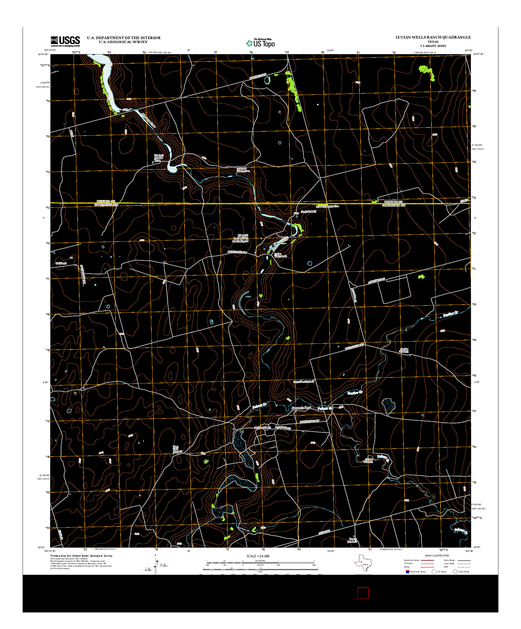 USGS US TOPO 7.5-MINUTE MAP FOR LUCIAN WELLS RANCH, TX 2012